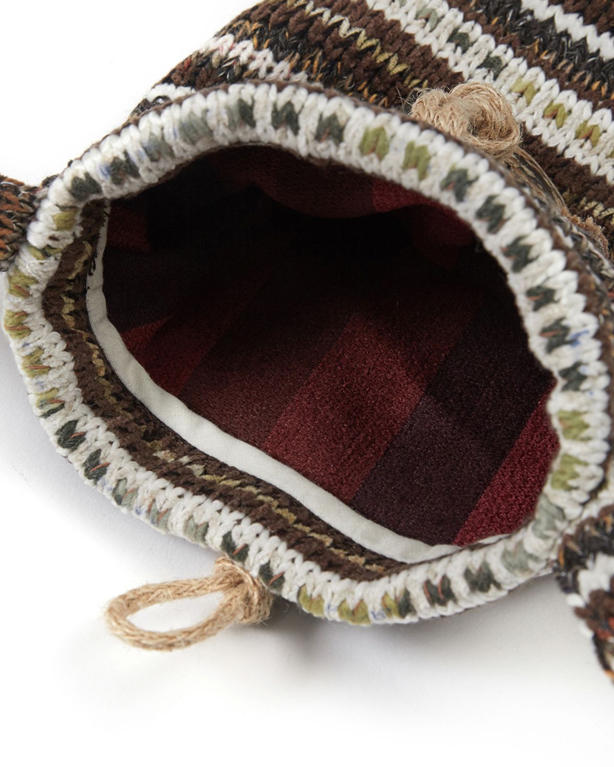 카락터(KARACTOR) Knit sacoche bag / Brown