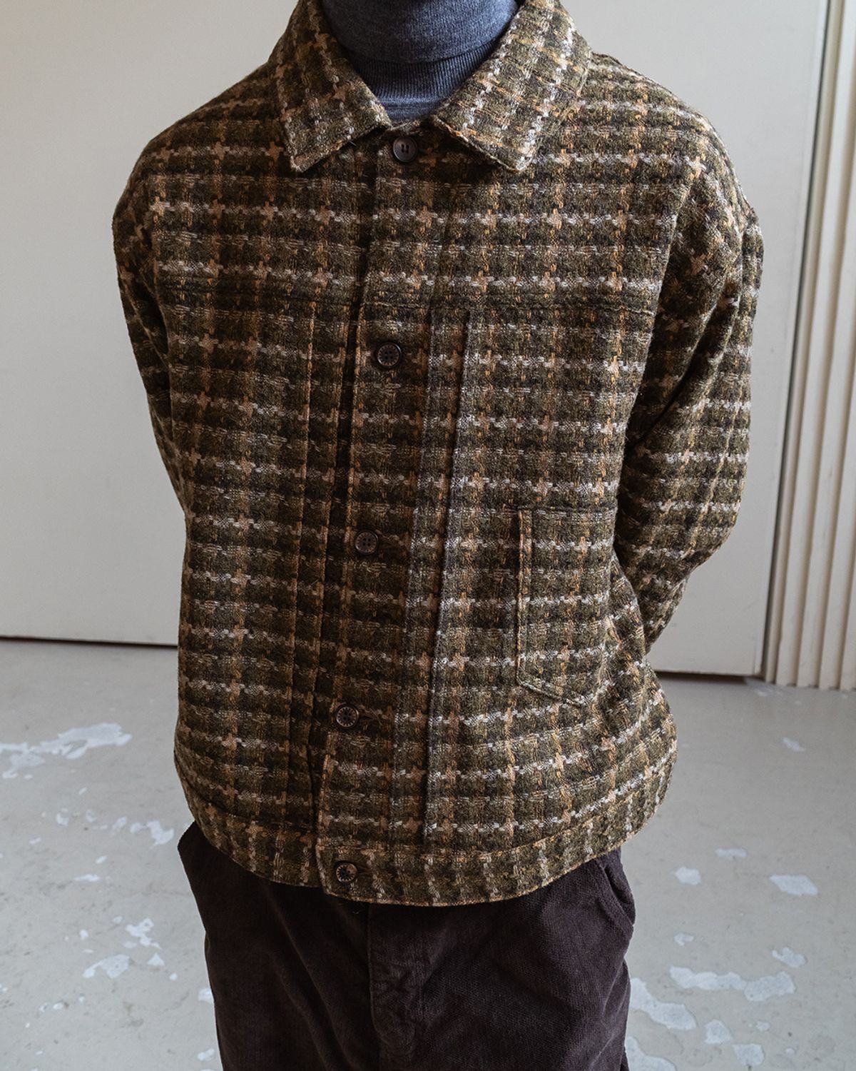 카락터(KARACTOR) Virgin wool trucker blouson / Olive