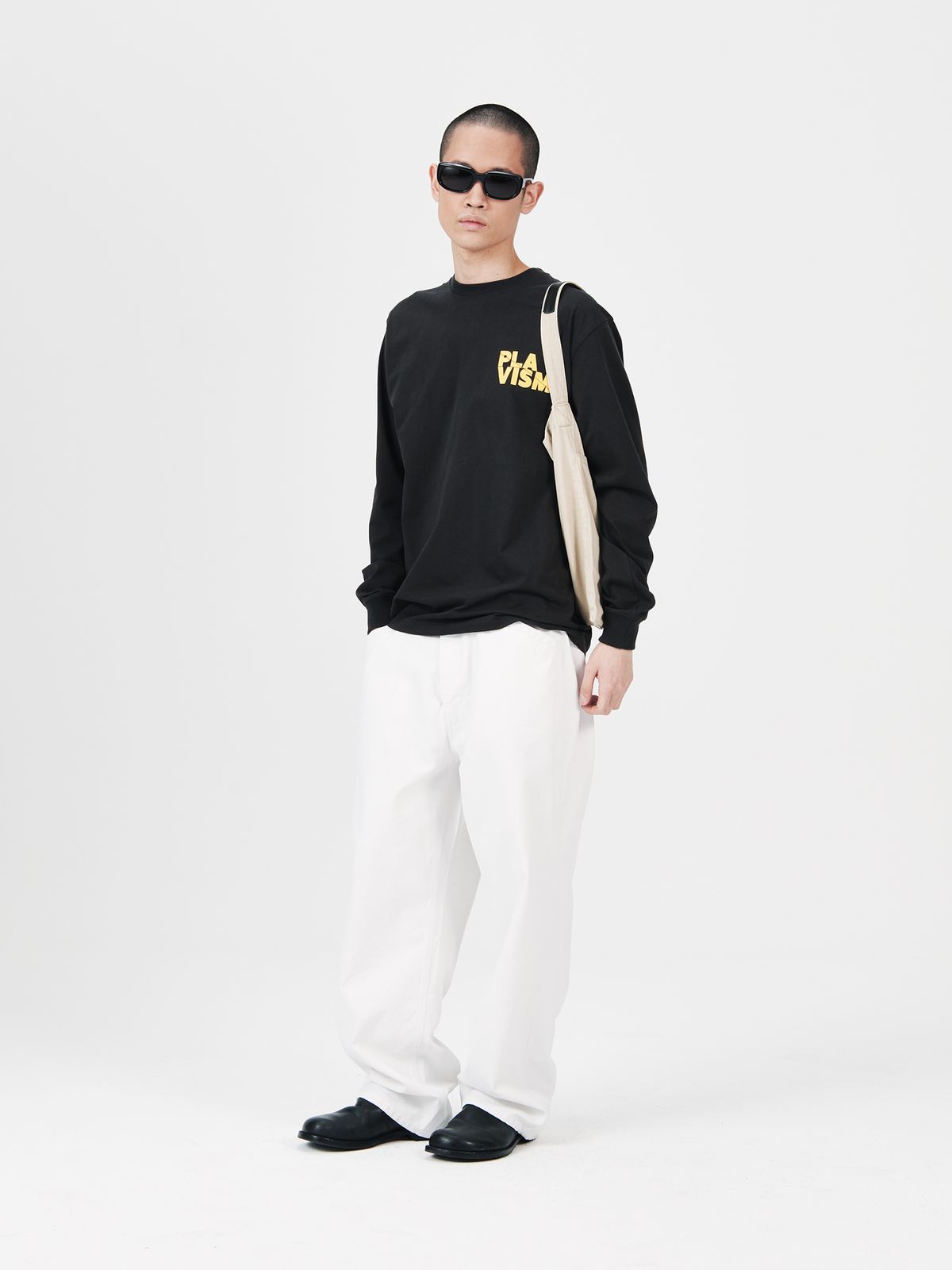 플라비즘(PLAVISM) VISM L/S TEE - CHARCOAL