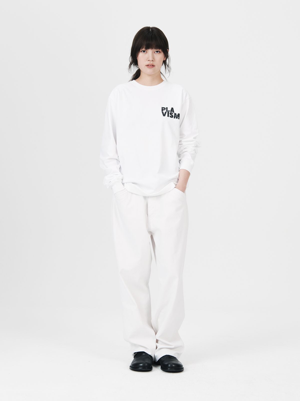 플라비즘(PLAVISM) VISM L/S TEE - WHITE
