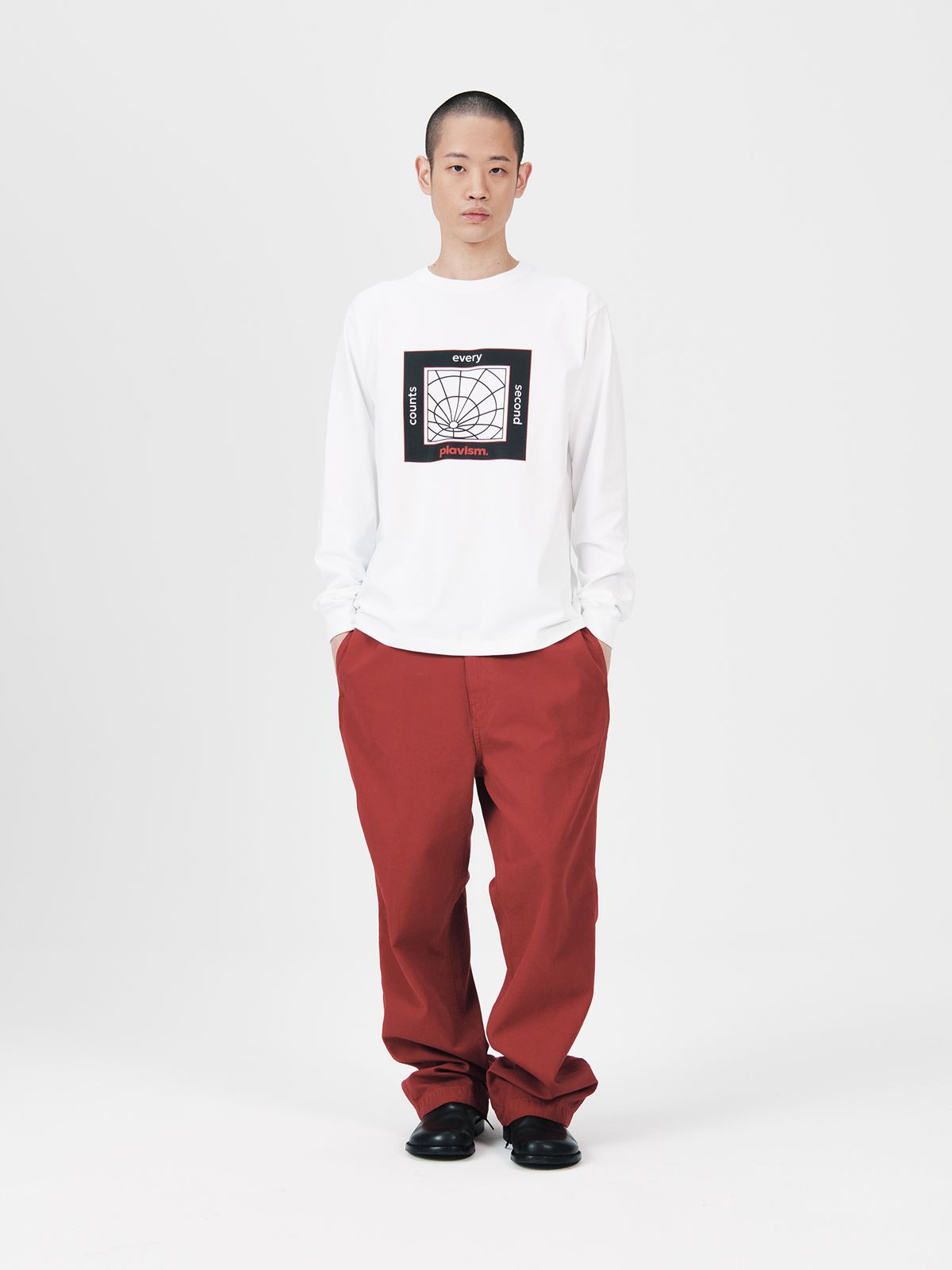 플라비즘(PLAVISM) LITHGOW L/S TEE - WHITE
