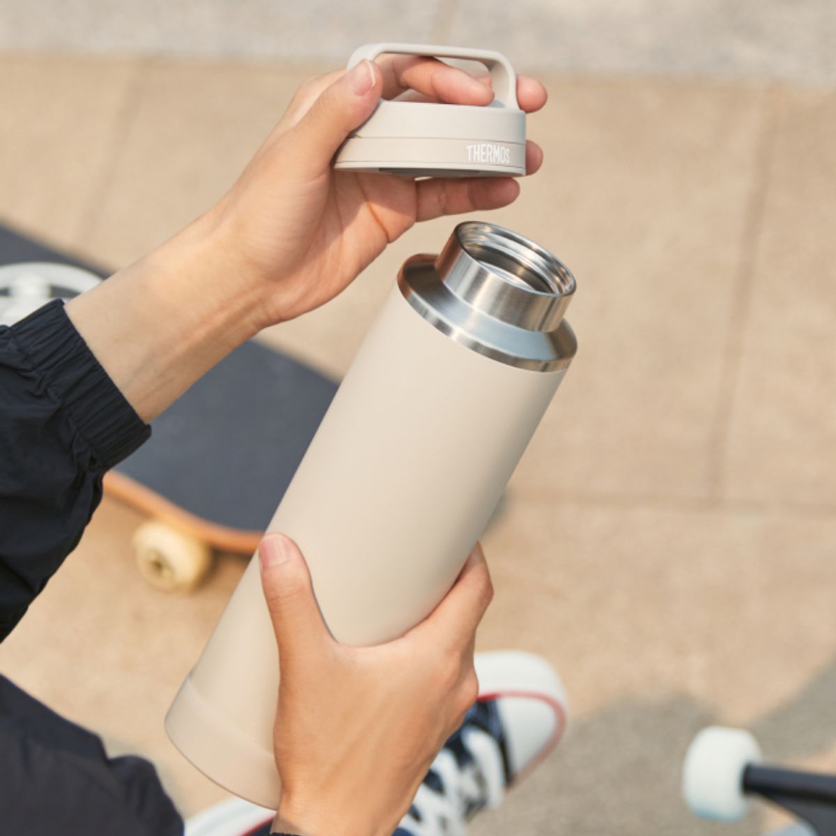 써모스(THERMOS) 식기세척기용 보온보냉 캐리 핸들 텀블러 JOW-1000K (1L)