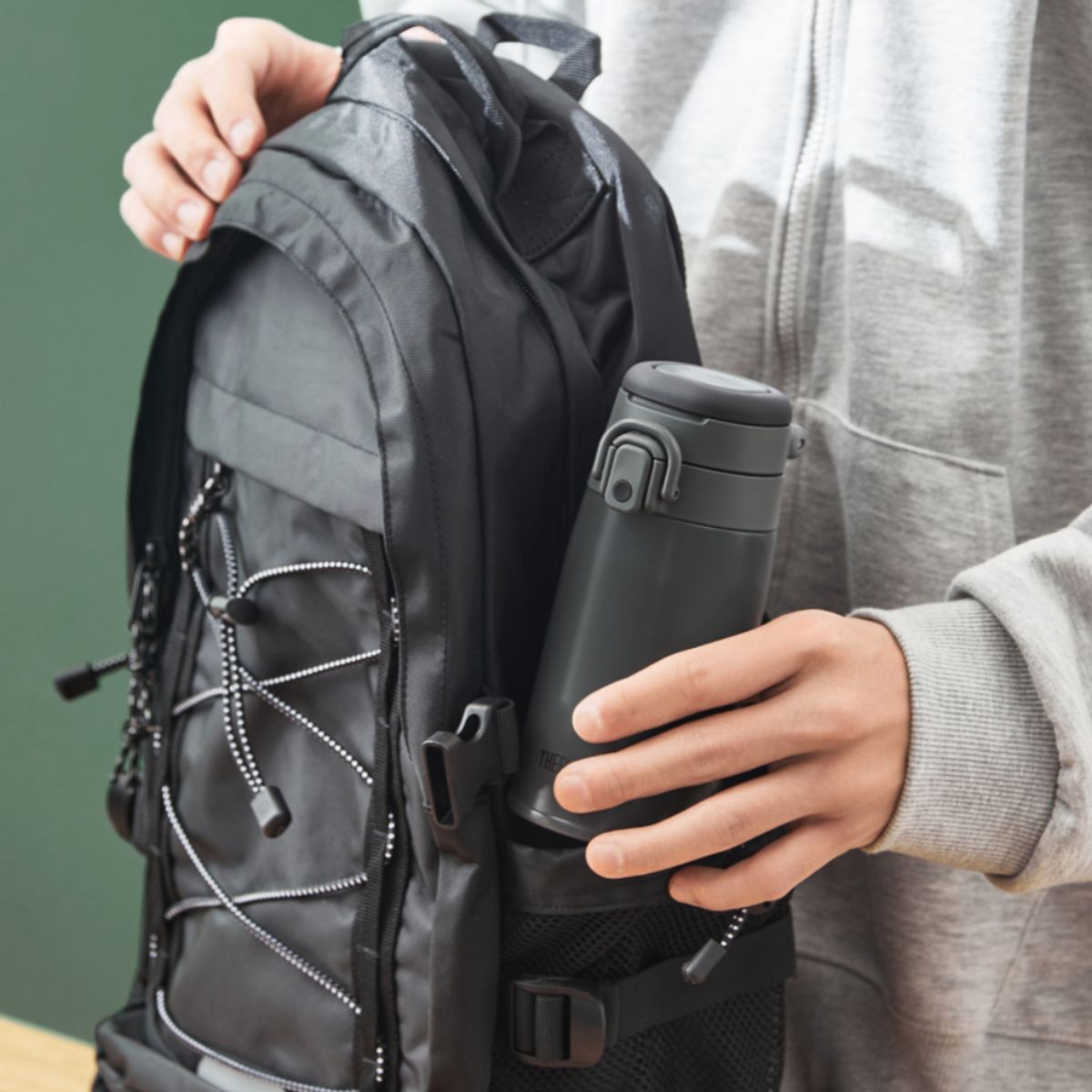 써모스(THERMOS) 보온보냉 캐리 루프 원터치 텀블러 JOS-400K (400ml)