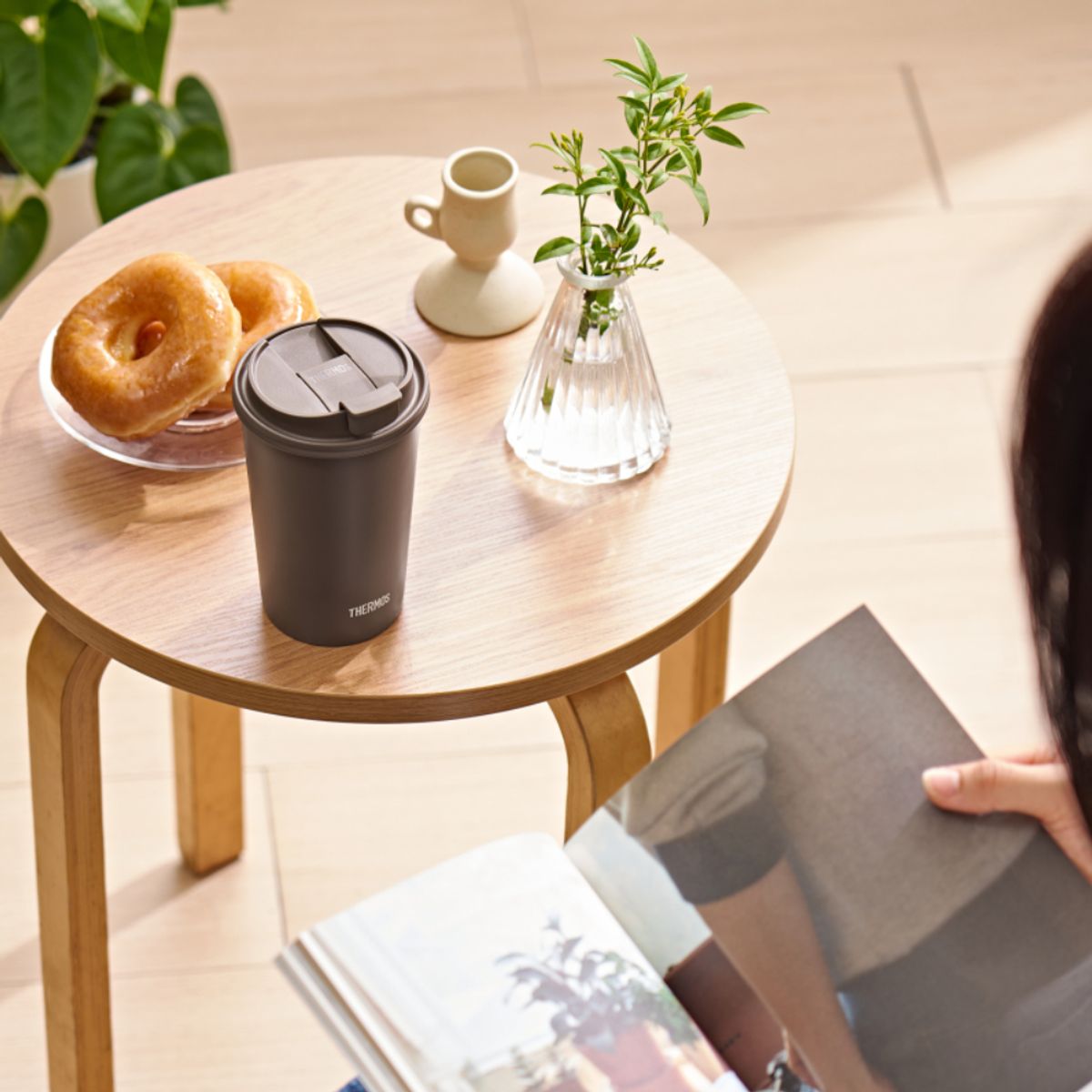 써모스(THERMOS) 식세기 보온보냉 투고 컵 앤 텀블러 TKHC-355 (355ml)