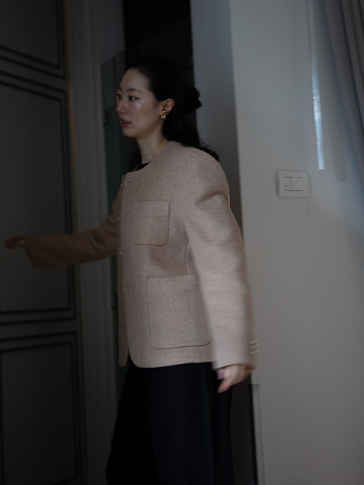 고저(GOZER) LODEN HERRINGBORN JACKET