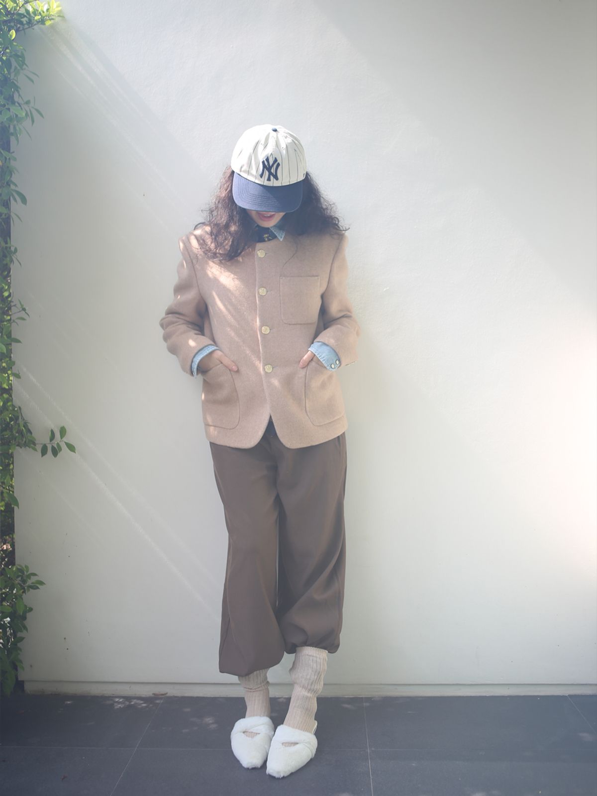 고저(GOZER) LODEN HERRINGBORN JACKET
