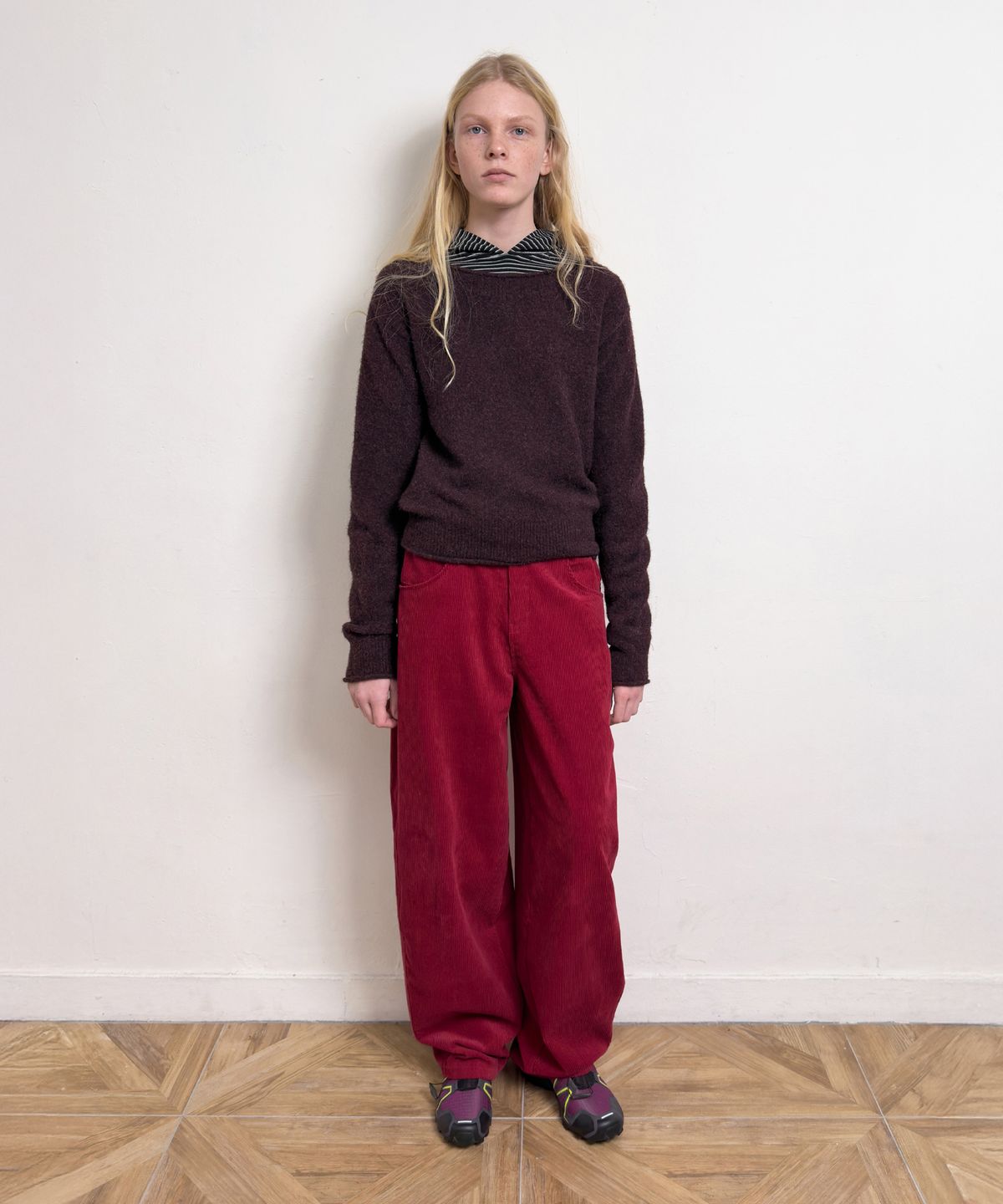 다이애그널(DIAGONAL) ADJUSTABLE CORD TROUSERS (red)