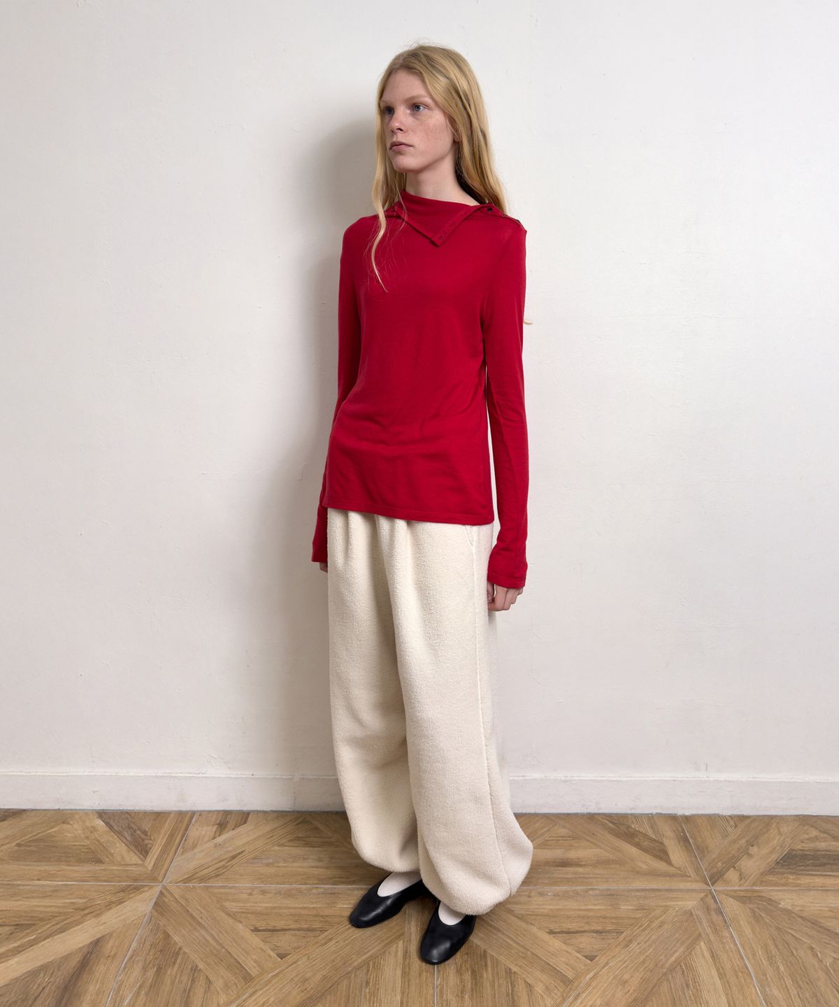 다이애그널(DIAGONAL) WARM JOGGER PANTS (cream)