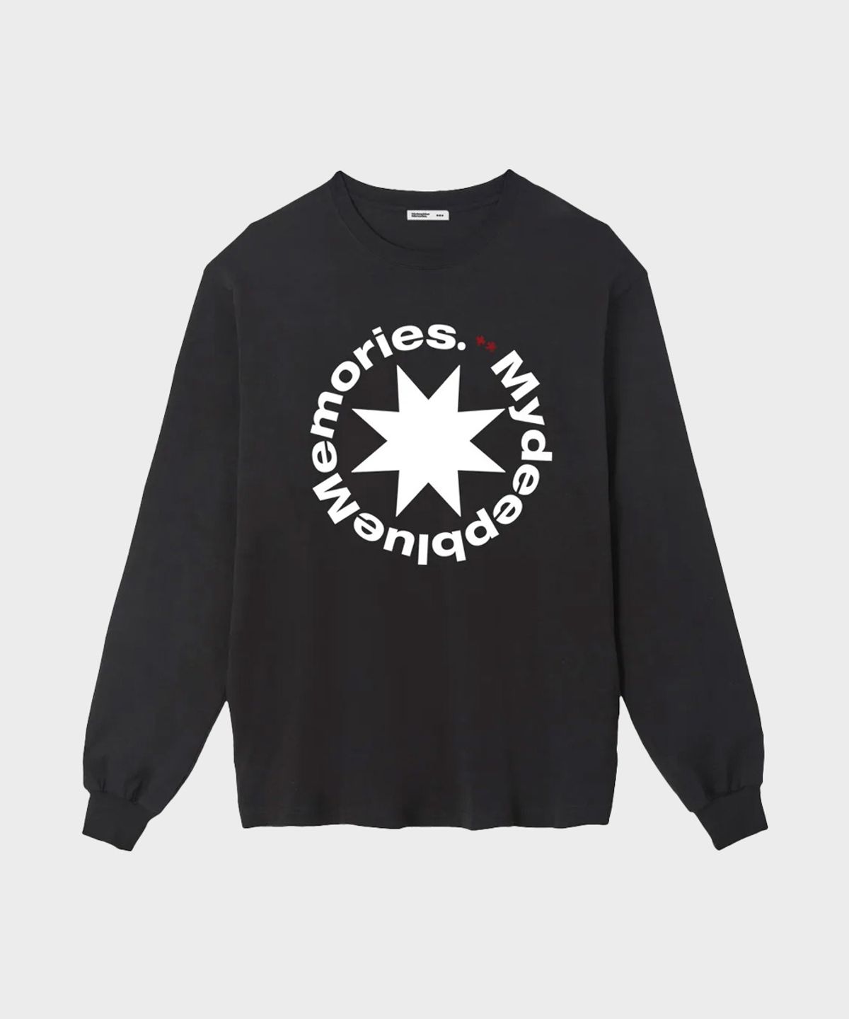 마이딥블루메모리즈(MY DEEP BLUE MEMORIES) MM FRONT ROUND LOGO LONG SLEEVE T(BLACK)