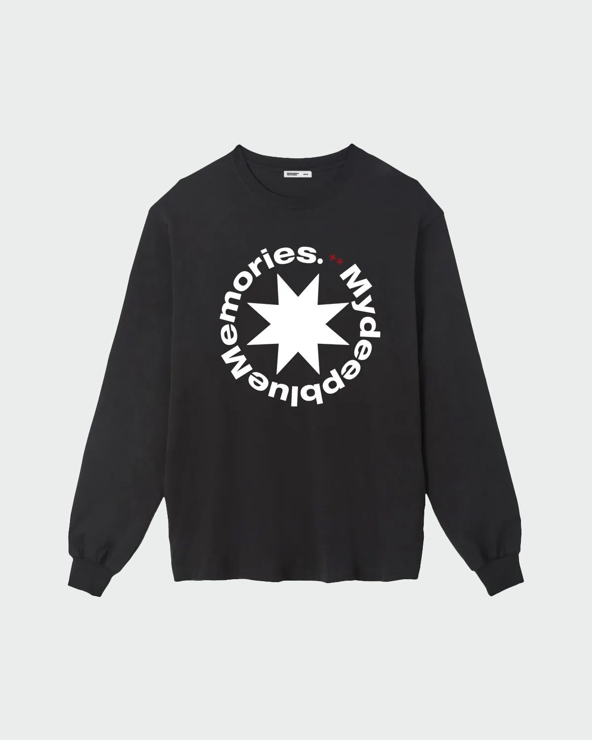 마이딥블루메모리즈(MY DEEP BLUE MEMORIES) MM FRONT ROUND LOGO LONG SLEEVE T(WHITE)