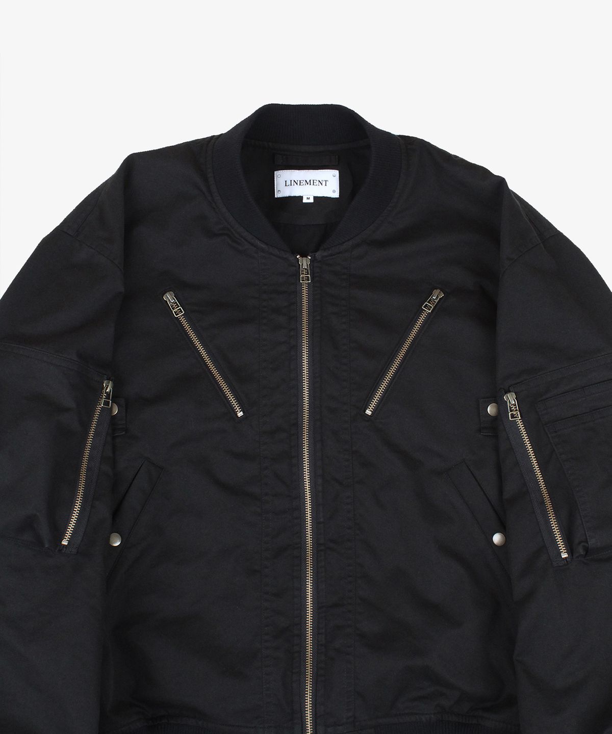 라인먼트(LINEMENT) Double zip MA-1 _ Black
