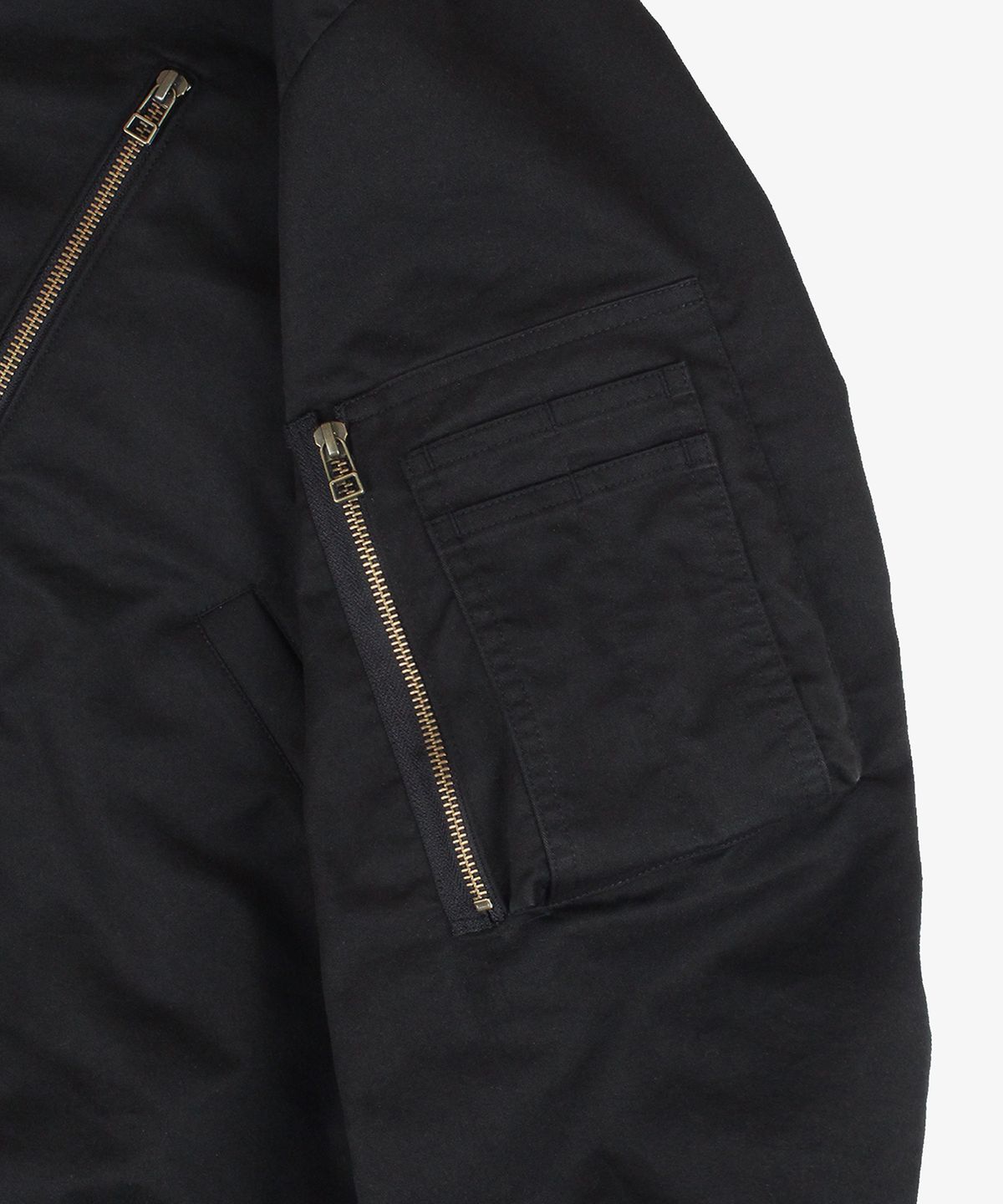 라인먼트(LINEMENT) Double zip MA-1 _ Black