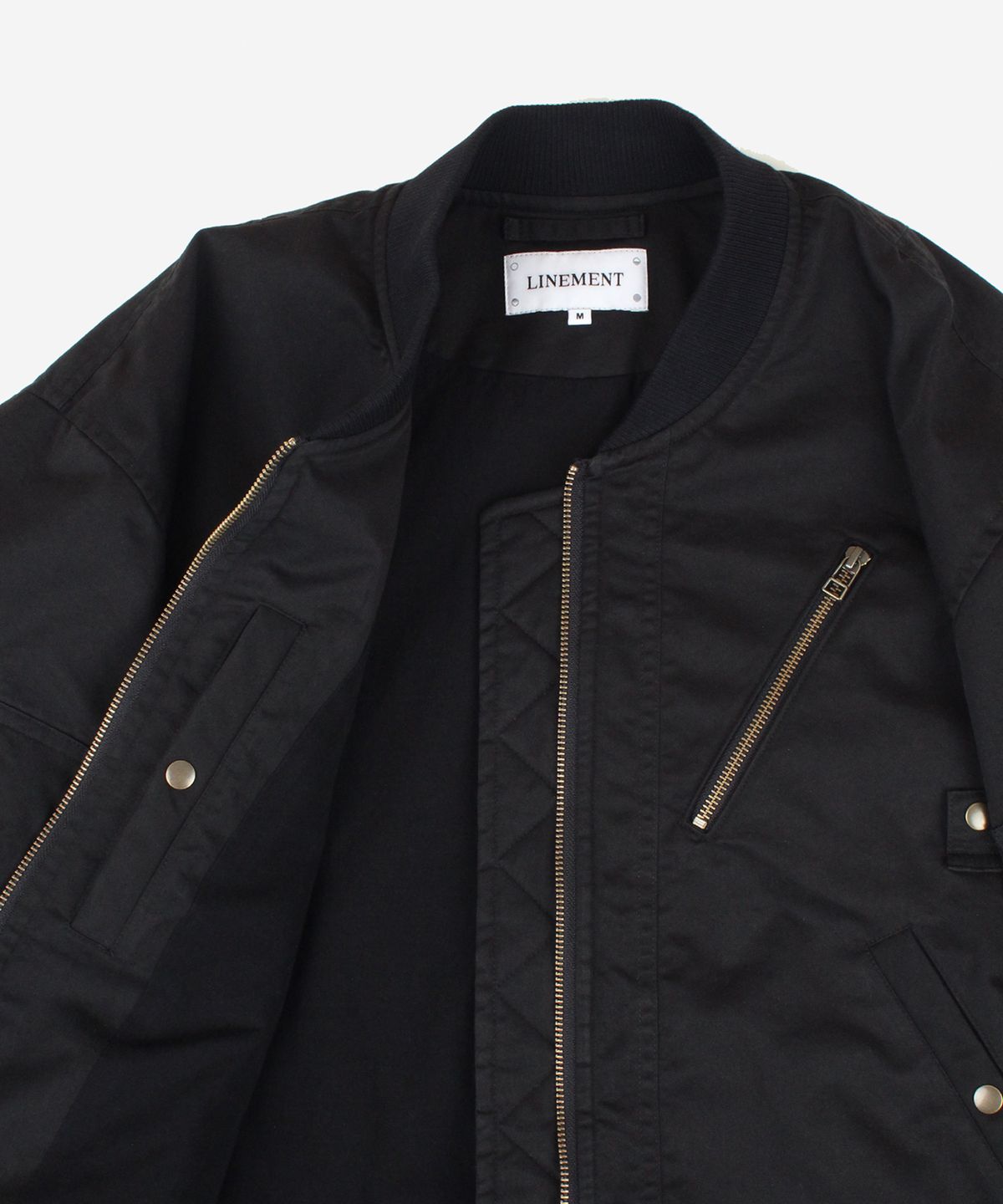 라인먼트(LINEMENT) Double zip MA-1 _ Black