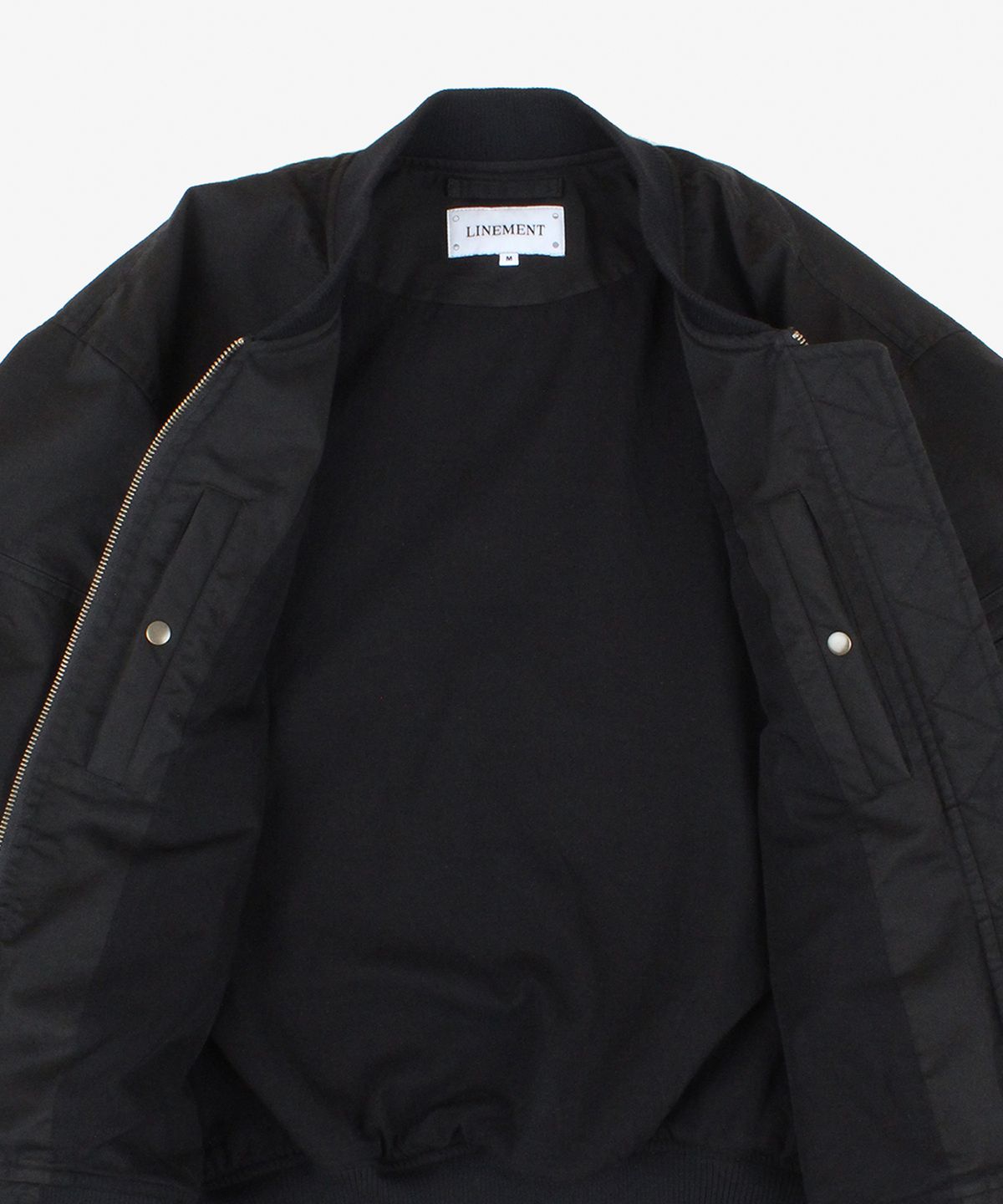 라인먼트(LINEMENT) Double zip MA-1 _ Black