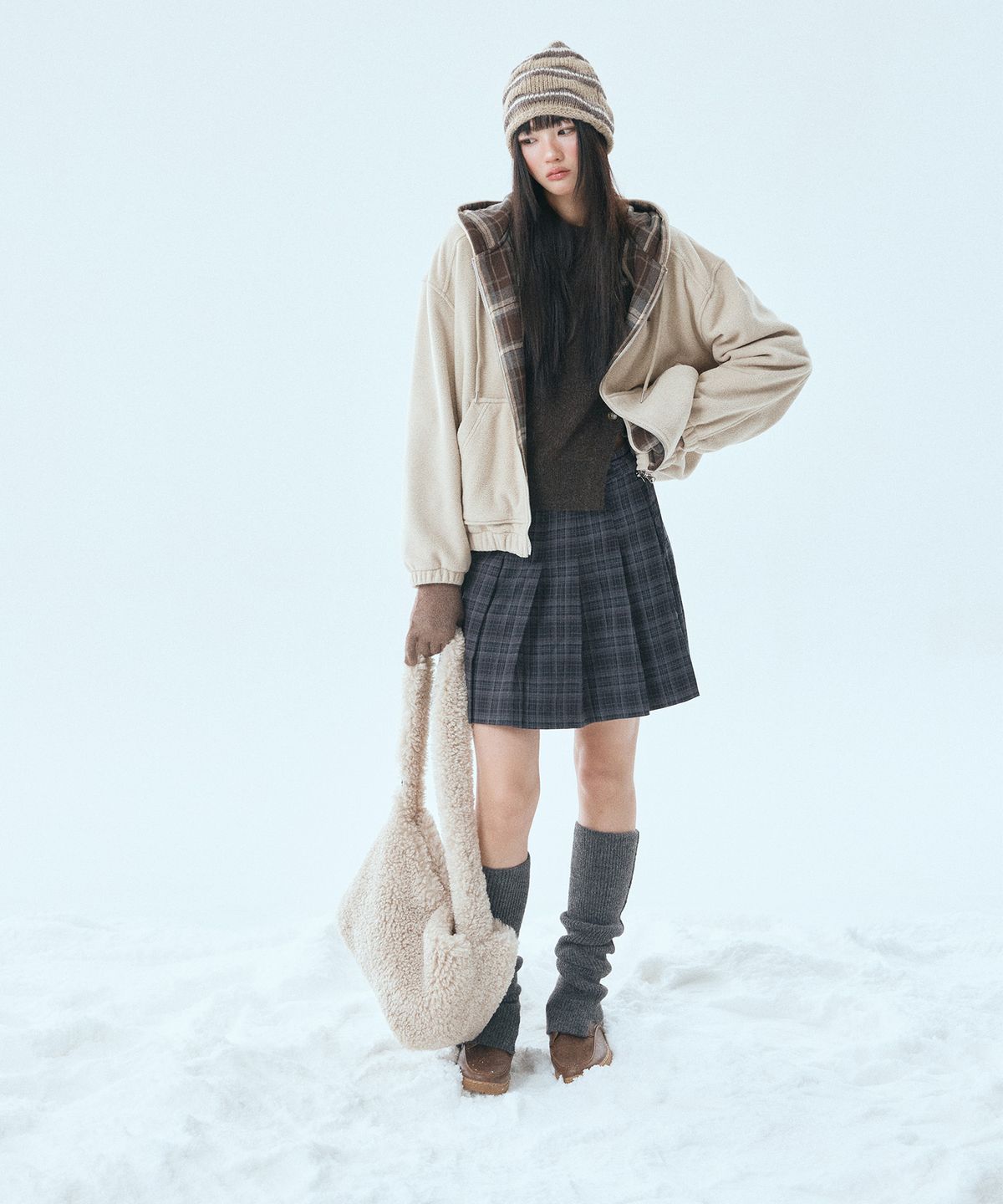 미쏘(MIXXO) 스트라이프 비니_MIAACFV1SS
