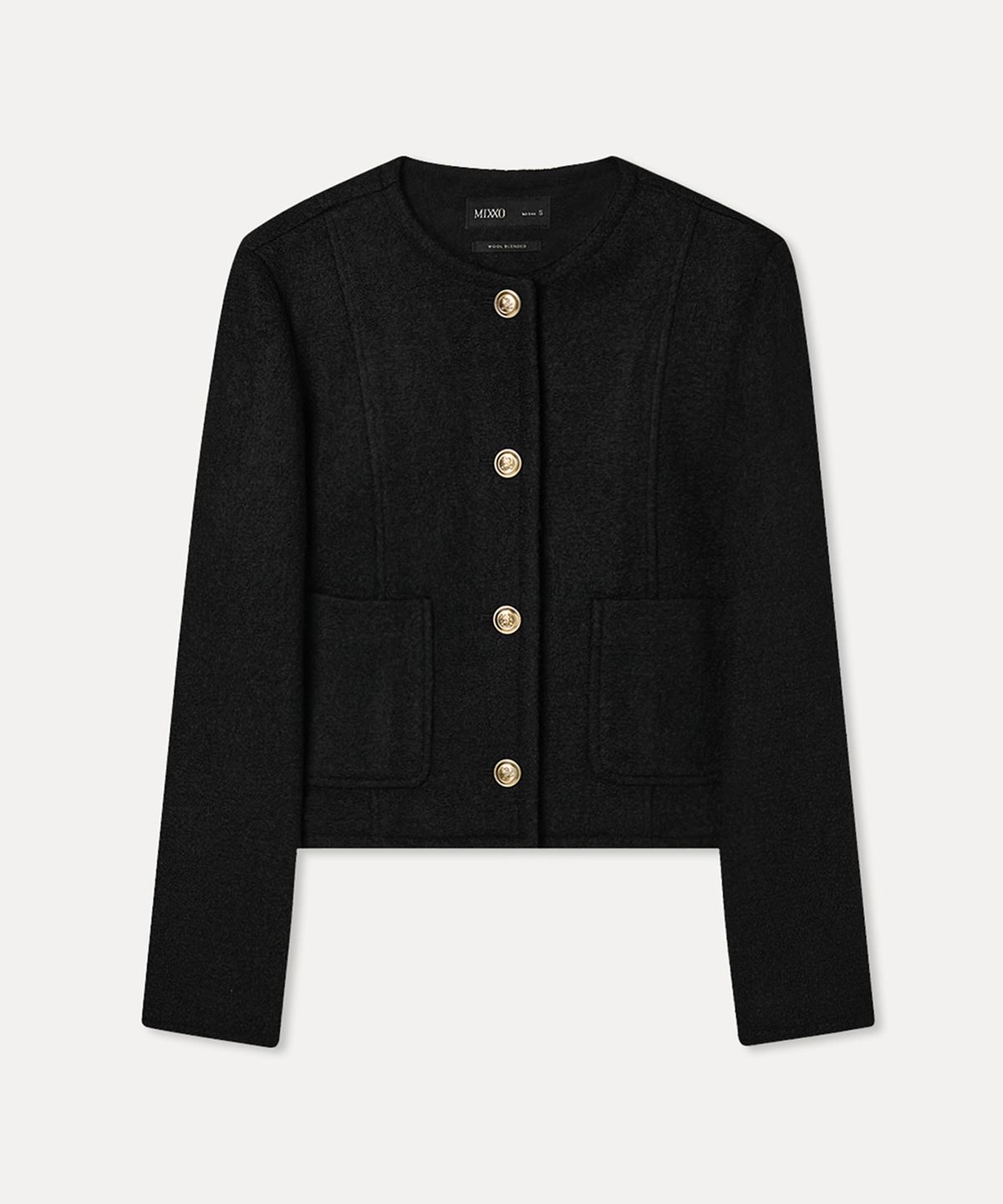 미쏘(MIXXO) 울 혼방 라운드자켓_MIWJKG211B
