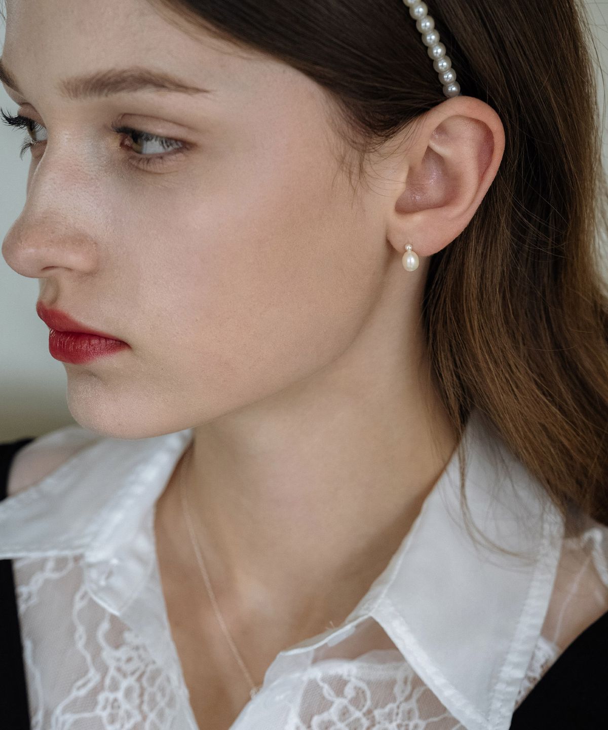 하스(HAS) EN018 Freshwater Teardrop Pearl Earrings