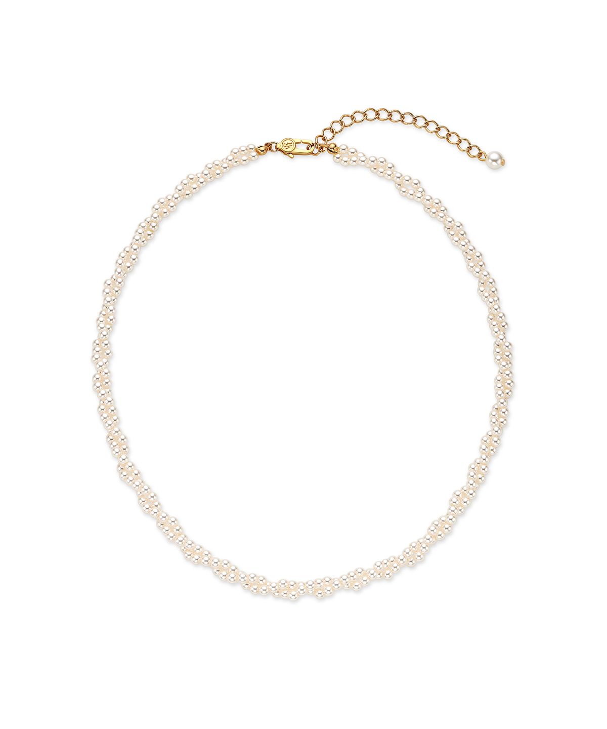 하스(HAS) EN013 Glass pearl Necklace (WHITE)