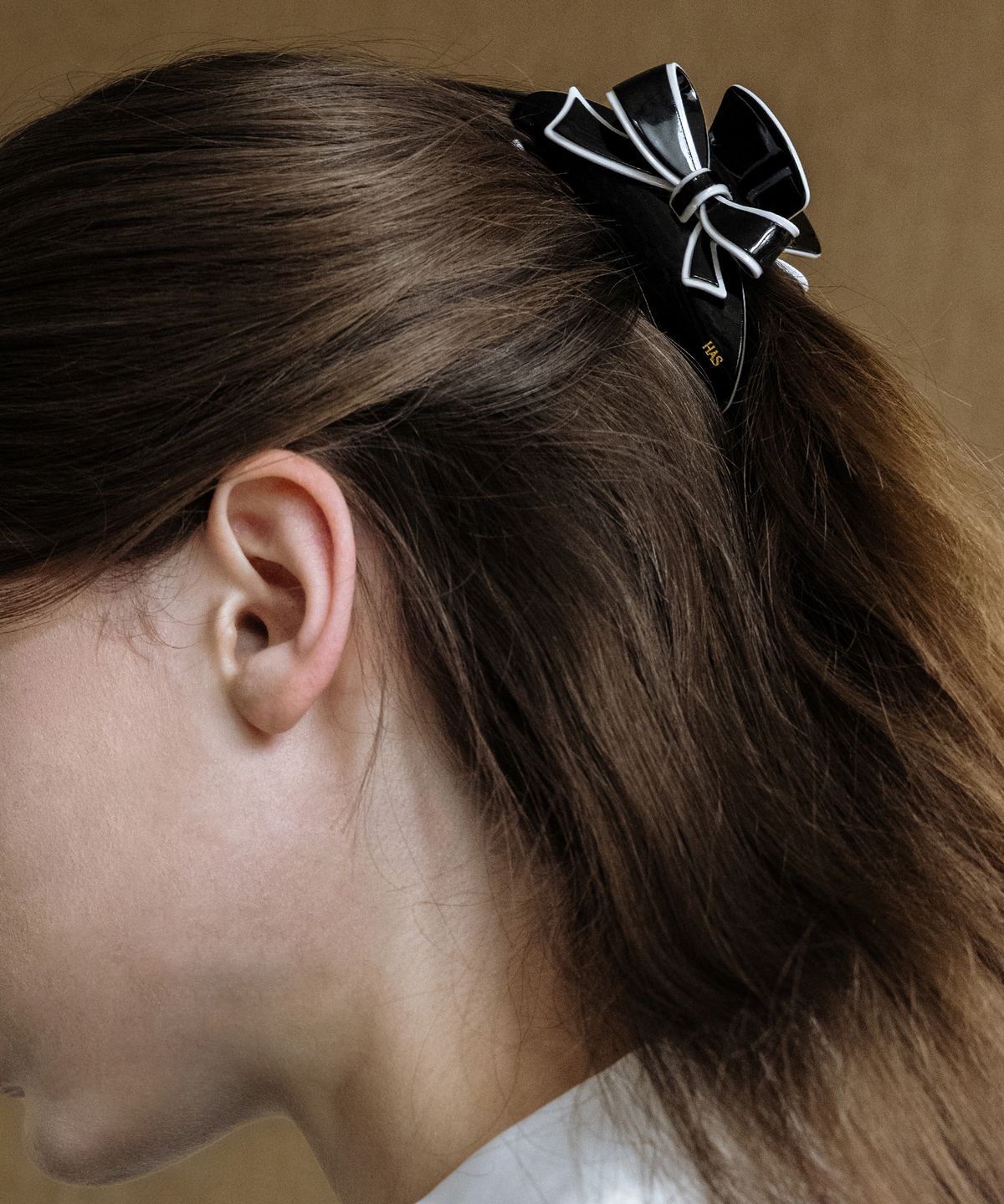 하스(HAS) EN011 Double Color Edge Ribbon Hair Clip (2Colors)
