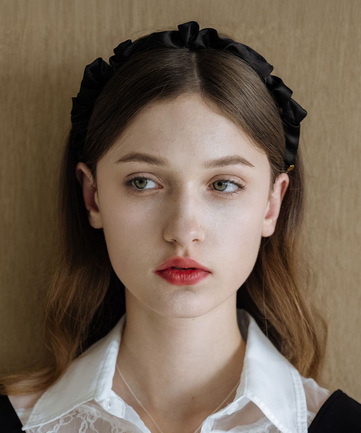 하스(HAS) EN001 Shirring satin slim hairband (2colors)