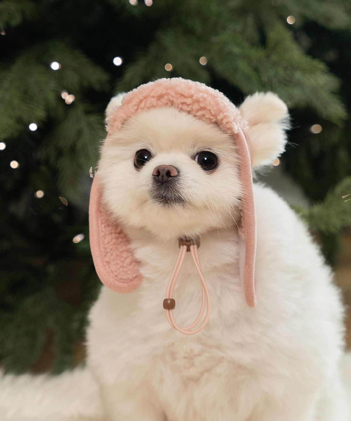 도그아이(DOGI) 강아지 무스탕모자 핑크