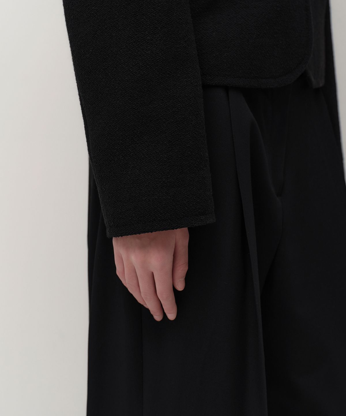 무신사 스탠다드 우먼(MUSINSA STANDARD WOMAN) 우먼즈 울 블렌드 테리 부클 트위드 재킷 [블랙]
