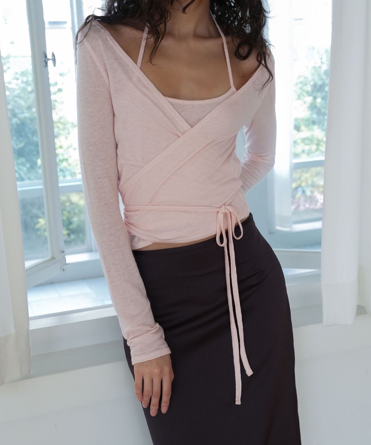 재즈드(JAZZED) LAYERED WRAP SET_PINK