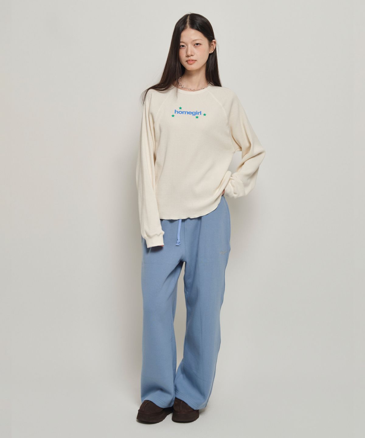 홈바디띵즈(HOMEBODY THINGS) HBT Classic Wide Sweat Pants (SKY BLUE)