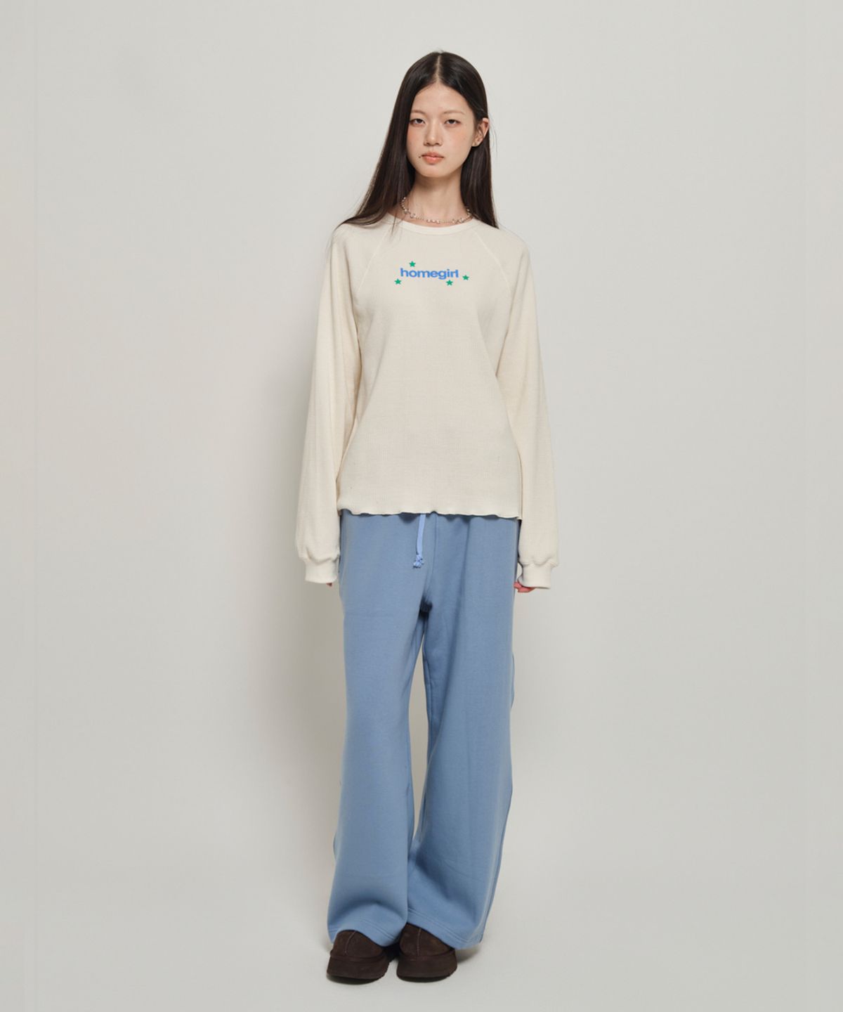 홈바디띵즈(HOMEBODY THINGS) HBT Classic Wide Sweat Pants (SKY BLUE)