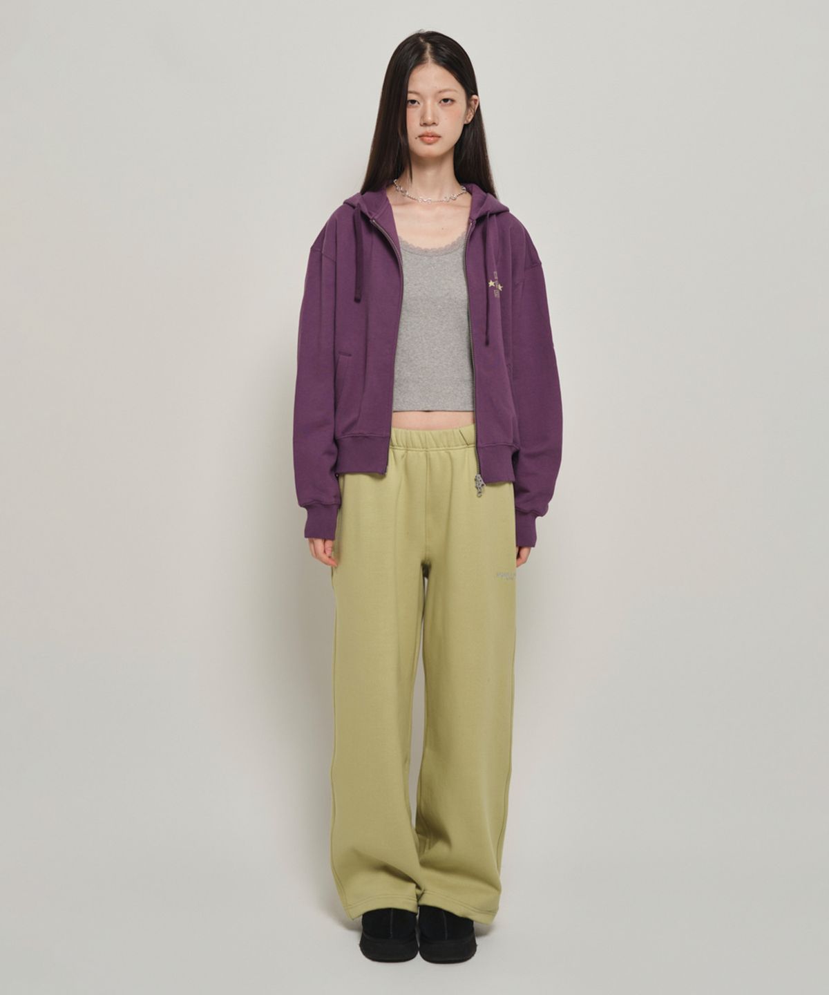 홈바디띵즈(HOMEBODY THINGS) HBT Classic Wide Sweat Pants (SAGE GREEN)