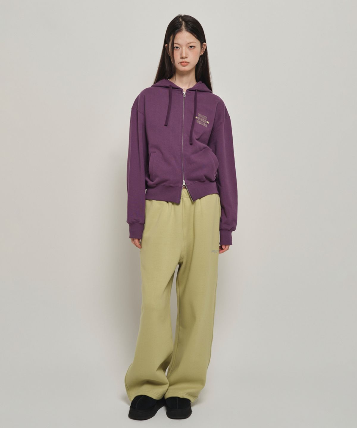 홈바디띵즈(HOMEBODY THINGS) HBT Classic Wide Sweat Pants (SAGE GREEN)