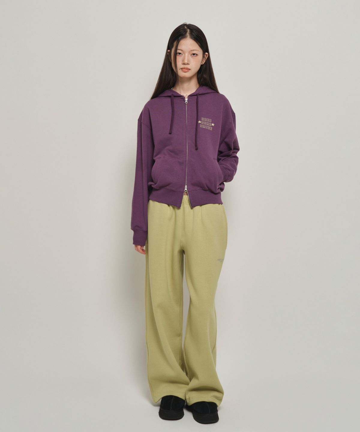 홈바디띵즈(HOMEBODY THINGS) HBT Classic Wide Sweat Pants (SAGE GREEN)