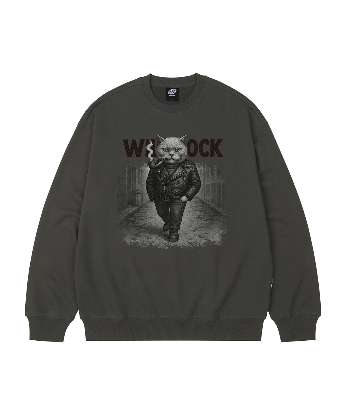 와일드락(WILDROCK) 스모키 스트릿 캣 오버핏 맨투맨_9 COL