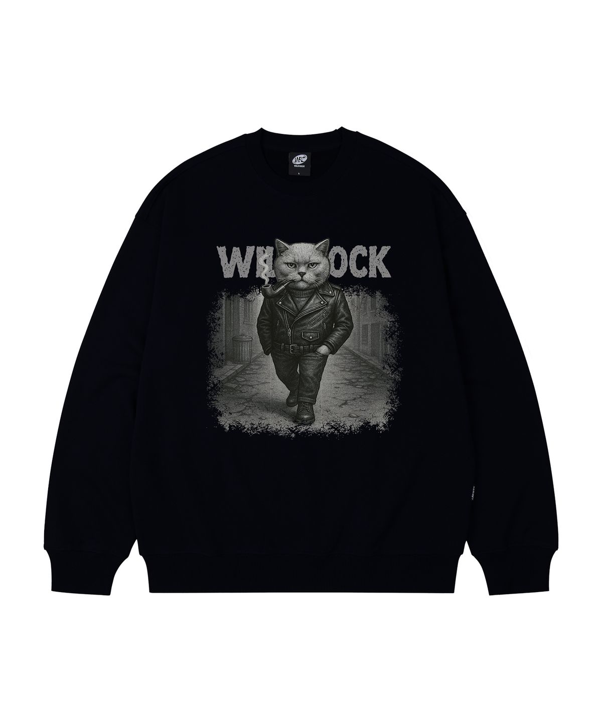 와일드락(WILDROCK) 스모키 스트릿 캣 오버핏 맨투맨_9 COL