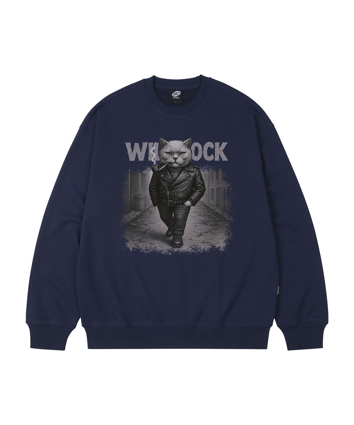 와일드락(WILDROCK) 스모키 스트릿 캣 오버핏 맨투맨_9 COL