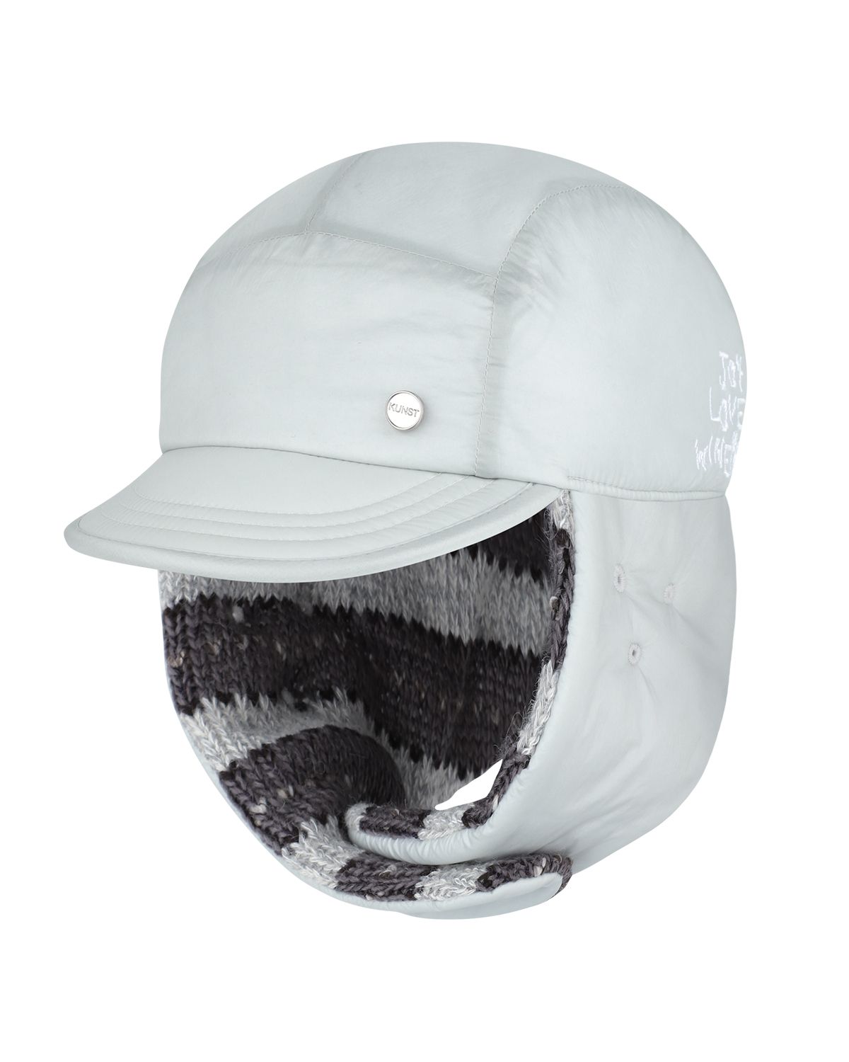 더뮤지엄비지터(THEMUSEUMVISITOR) PADDED TROOPER HAT (LIGHT GREY)