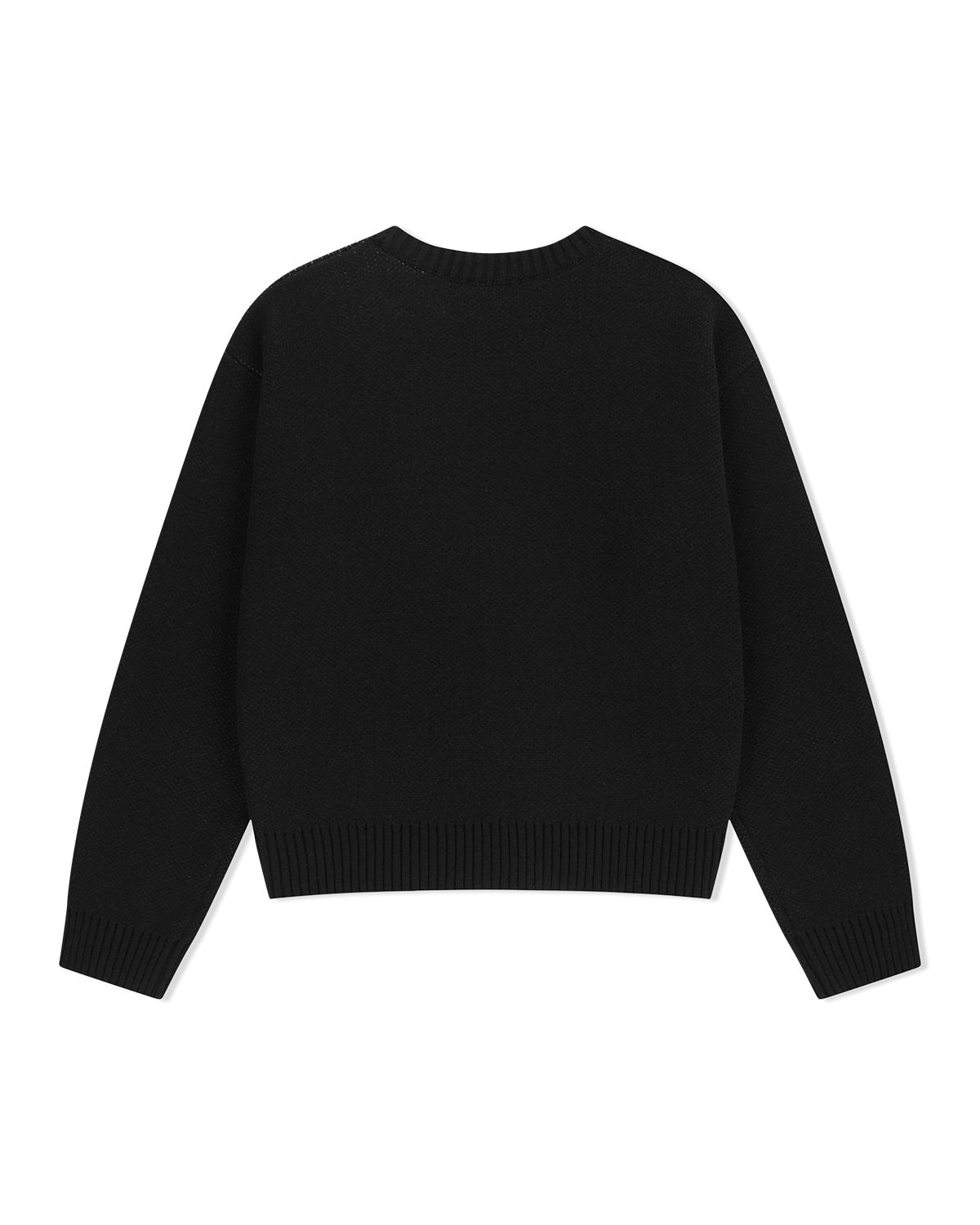 더뮤지엄비지터(THEMUSEUMVISITOR) JACQUARD KNIT PULLOVER (BLACK)