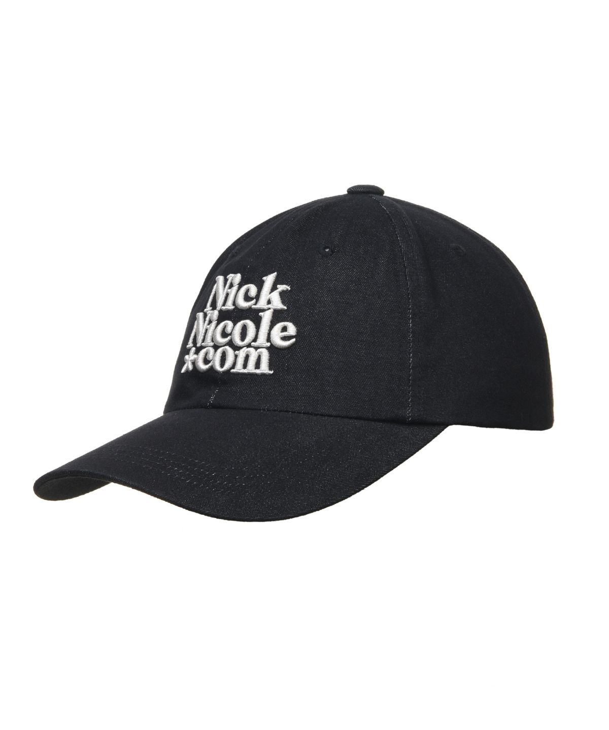 닉앤니콜(NICK&NICOLE) NN DOTCOM SIGNATURE BALL CAP_DENIM BLACK CREAM