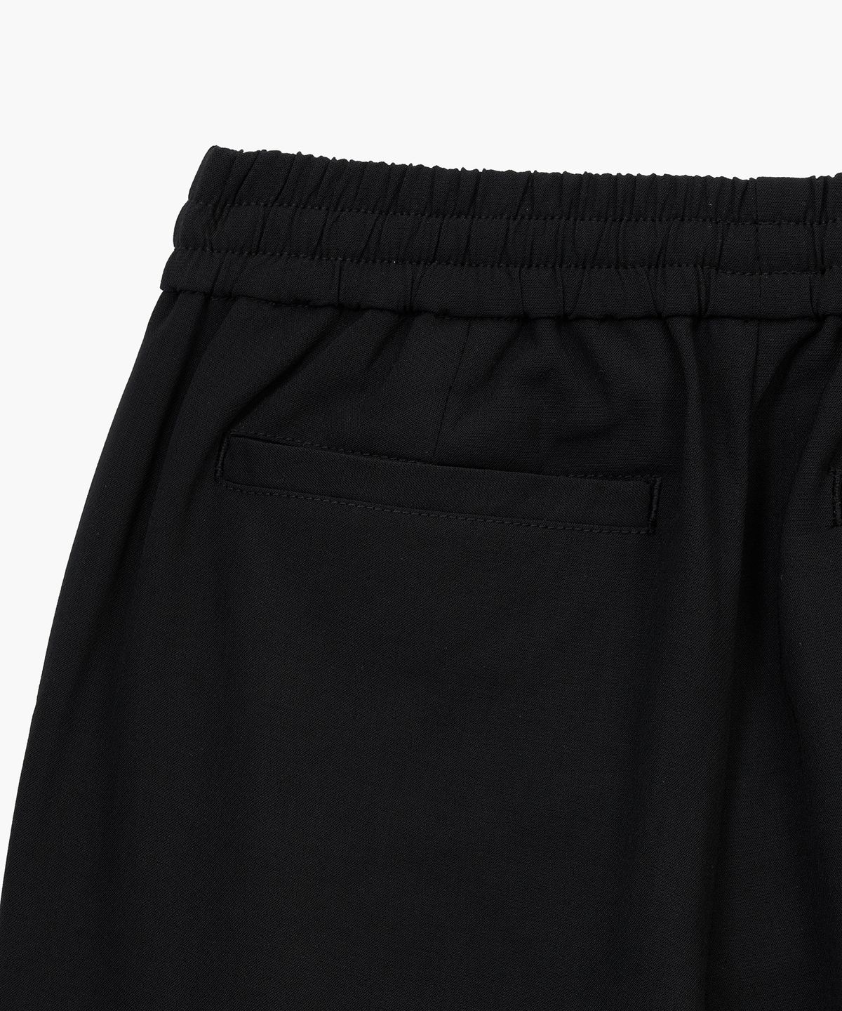 무신사 스탠다드 키즈(MUSINSA STANDARD KIDS) 린넨 라이크 원 턱 와이드 밴딩 팬츠 [블랙]
