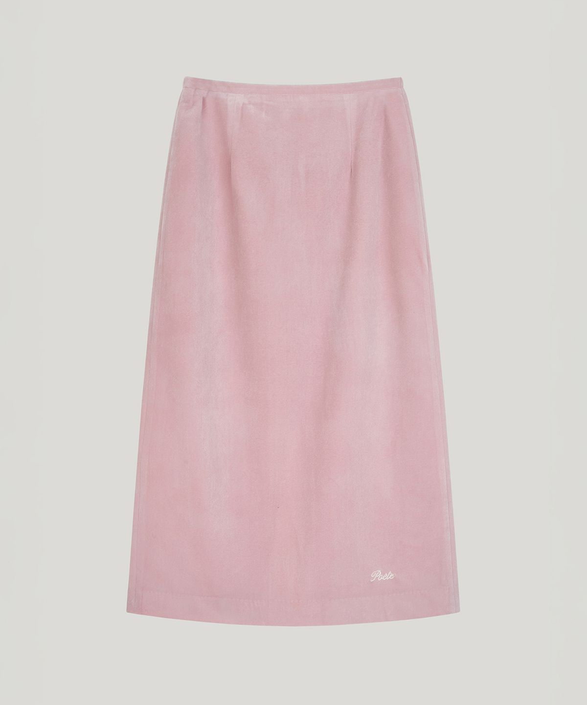포에트서울(POETSEOUL) velour long skirt_light pink