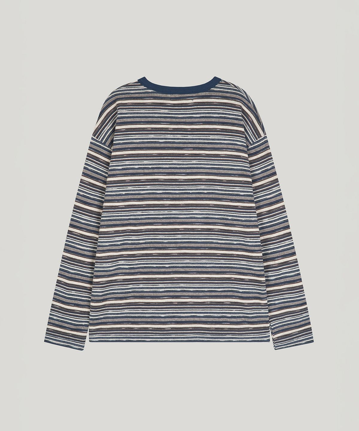 포에트서울(POETSEOUL) multi stripe henley tee_blue