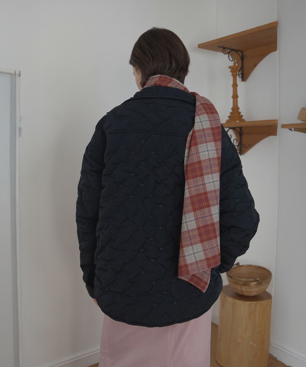 포에트서울(POETSEOUL) snowflake padded shirt_black