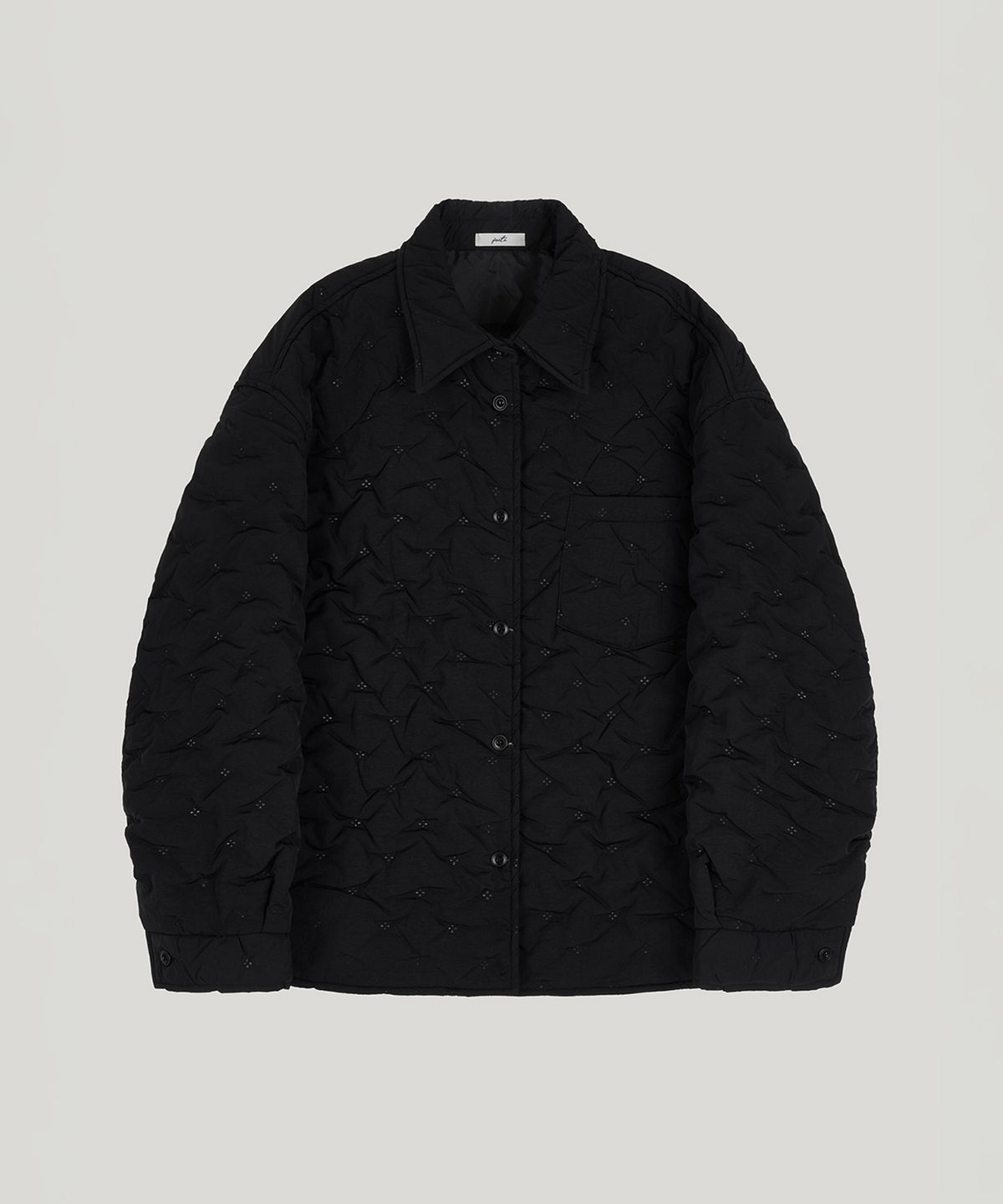 포에트서울(POETSEOUL) snowflake padded shirt_black