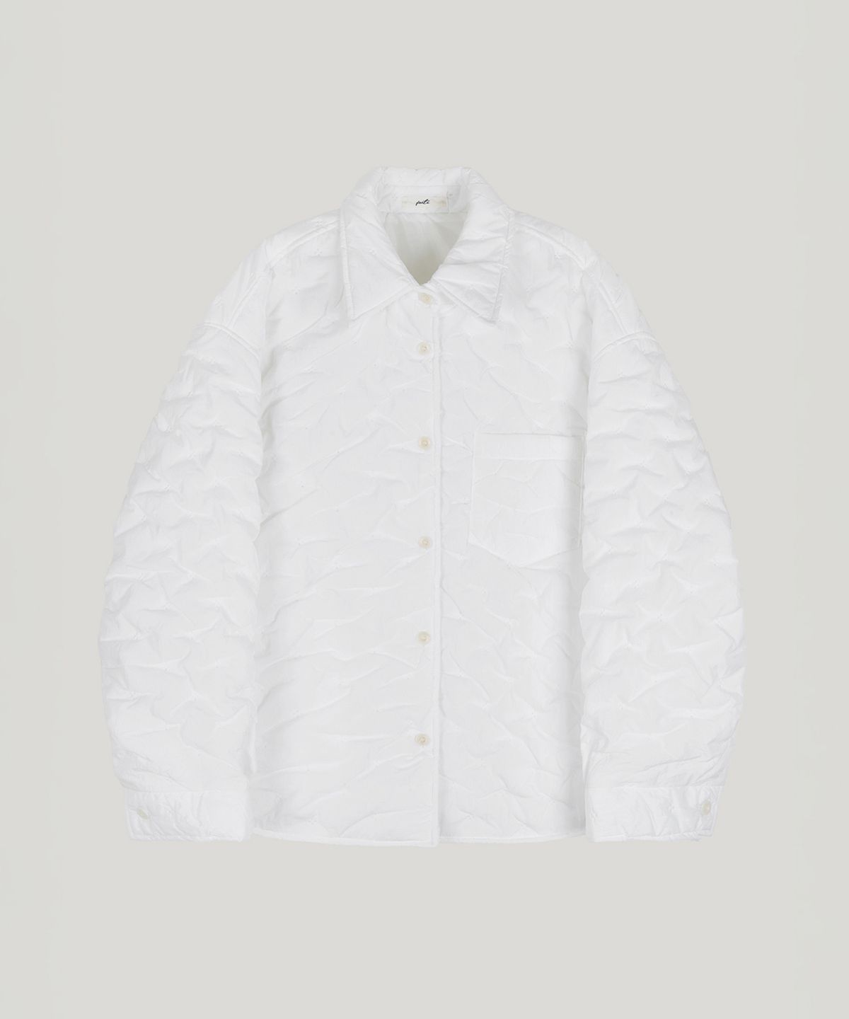 포에트서울(POETSEOUL) snowflake padded shirt_white