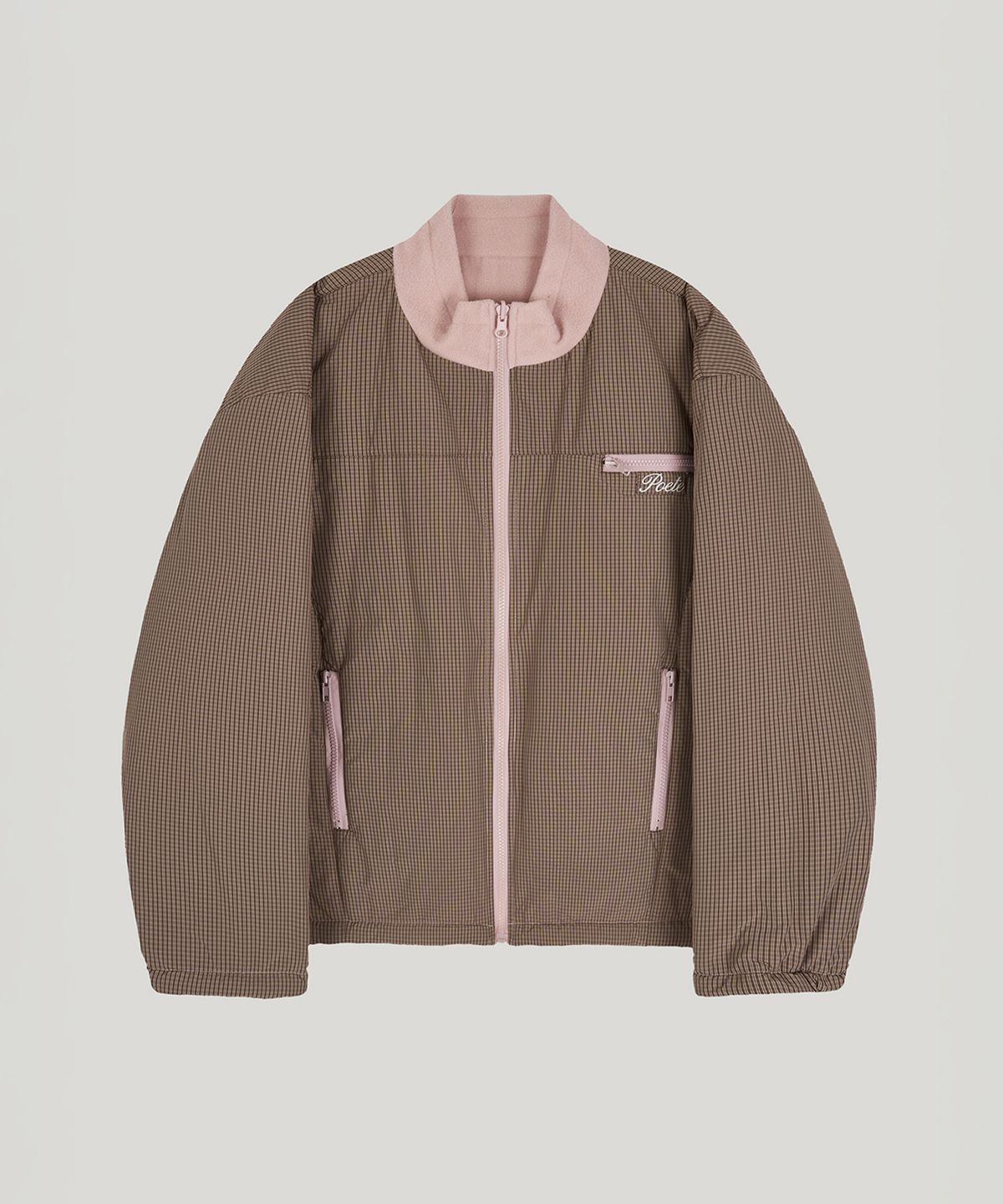 포에트서울(POETSEOUL) reversible zip up jacket_light pink
