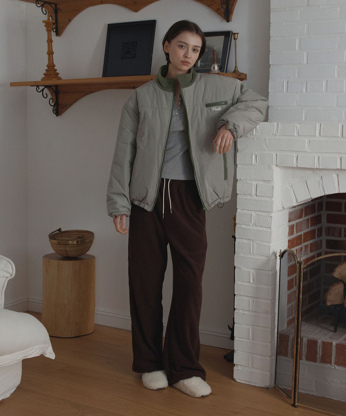 포에트서울(POETSEOUL) reversible zip up jacket_light khaki