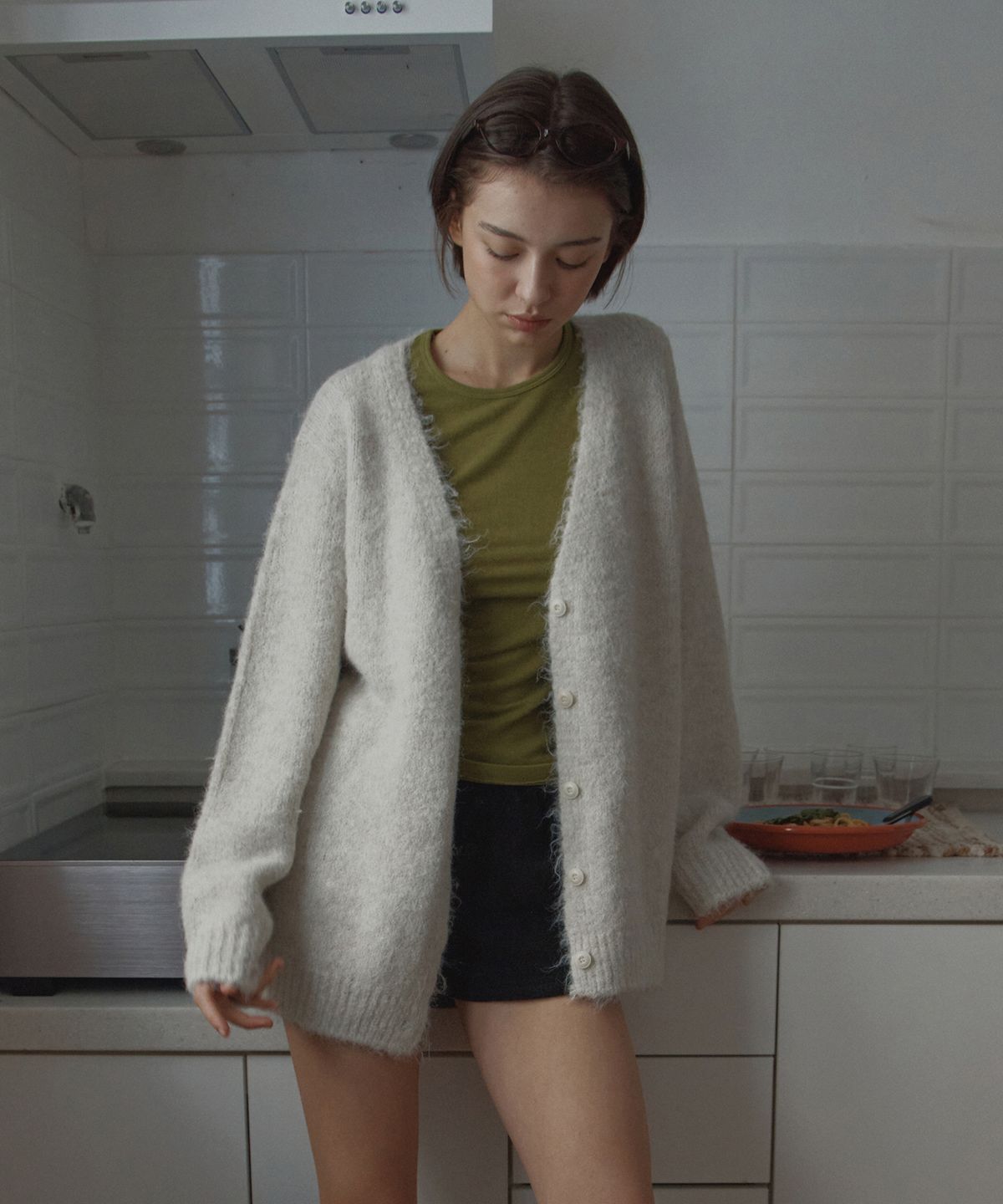포에트서울(POETSEOUL) hairy over cardigan_ivory