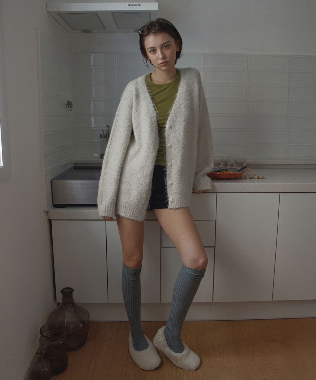 포에트서울(POETSEOUL) hairy over cardigan_ivory
