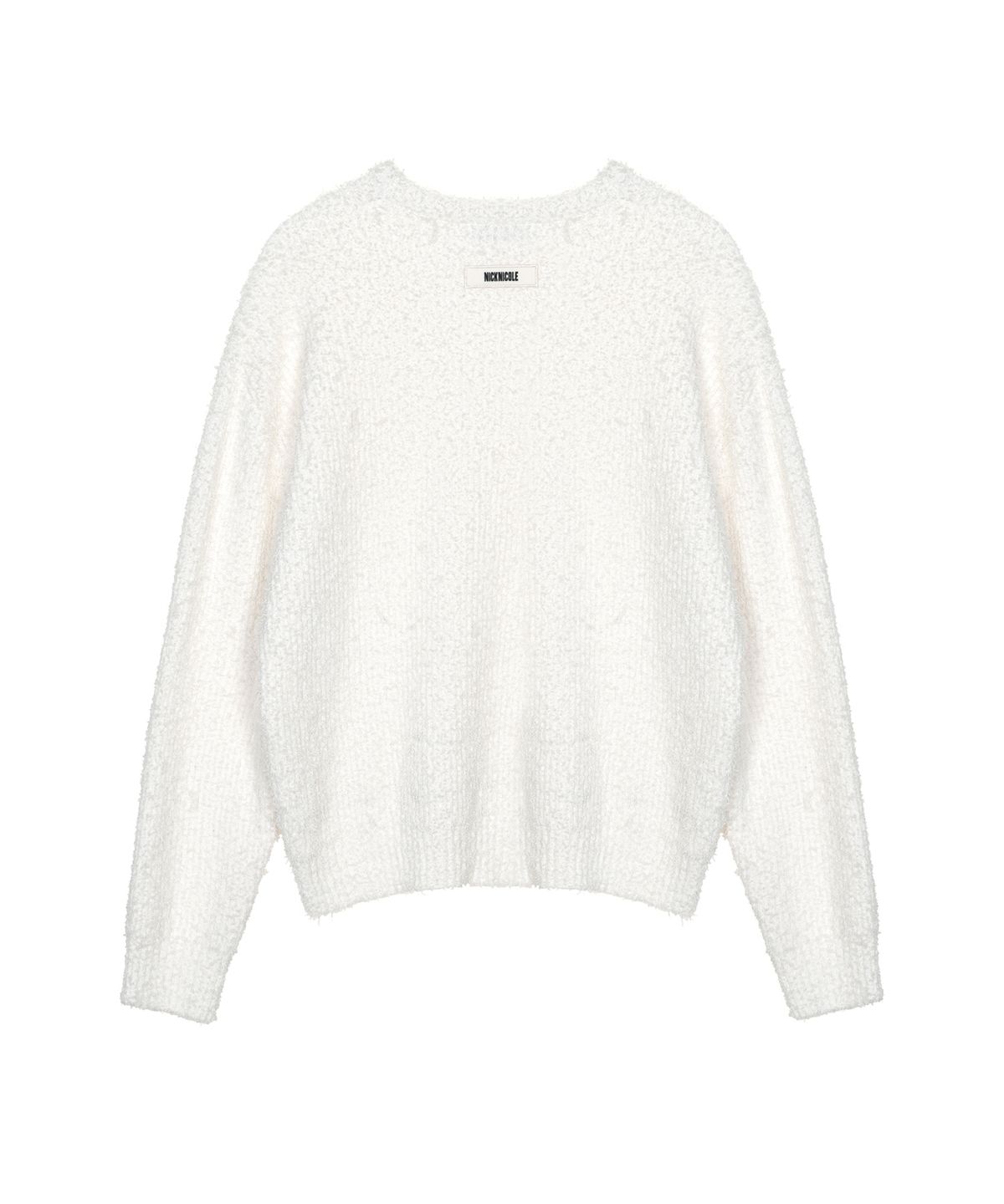 닉앤니콜(NICK&NICOLE) BOUCLE COLLAR KNIT CARDIGAN_CREAM