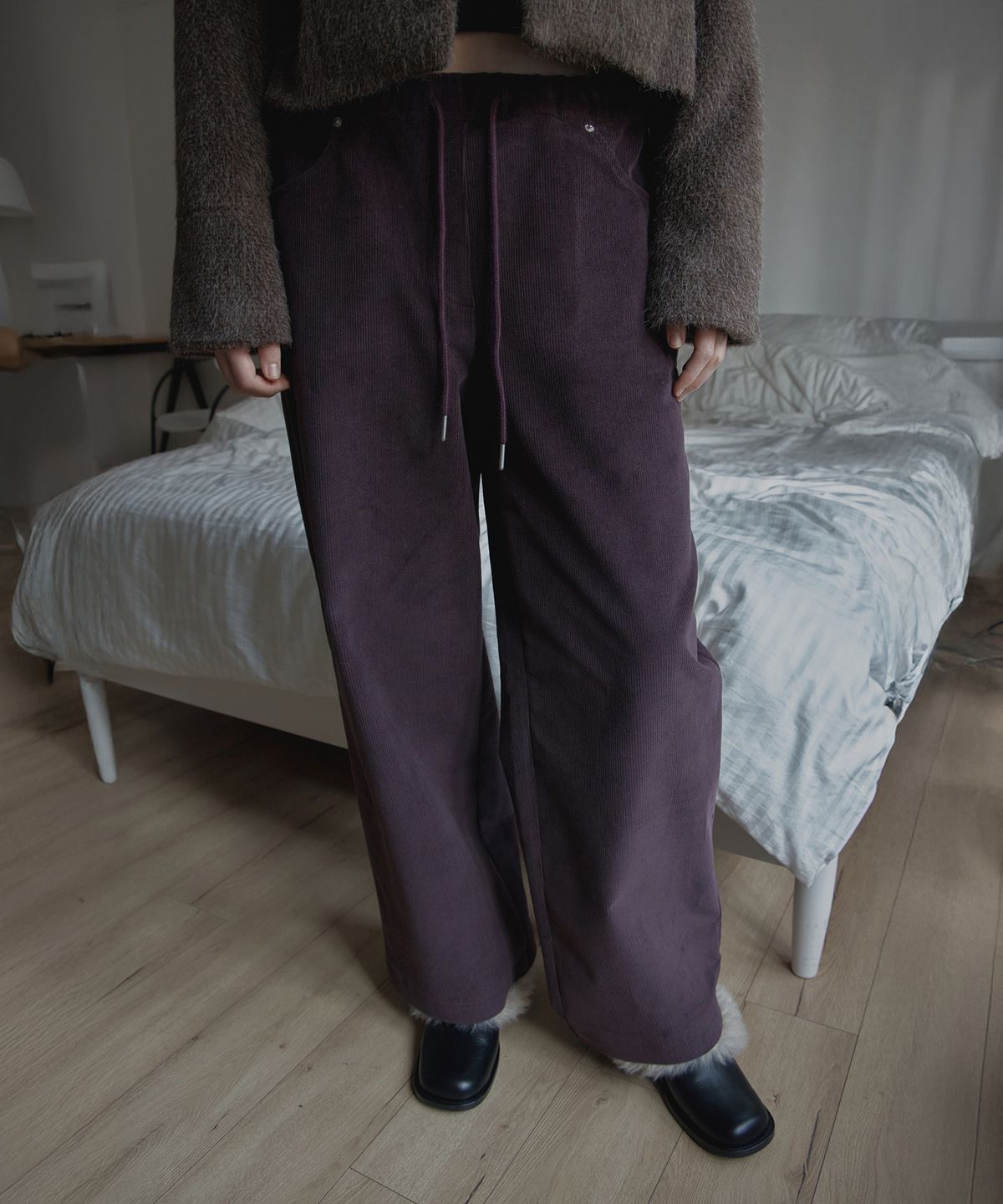 포에트서울(POETSEOUL) corduroy banding pants_purple